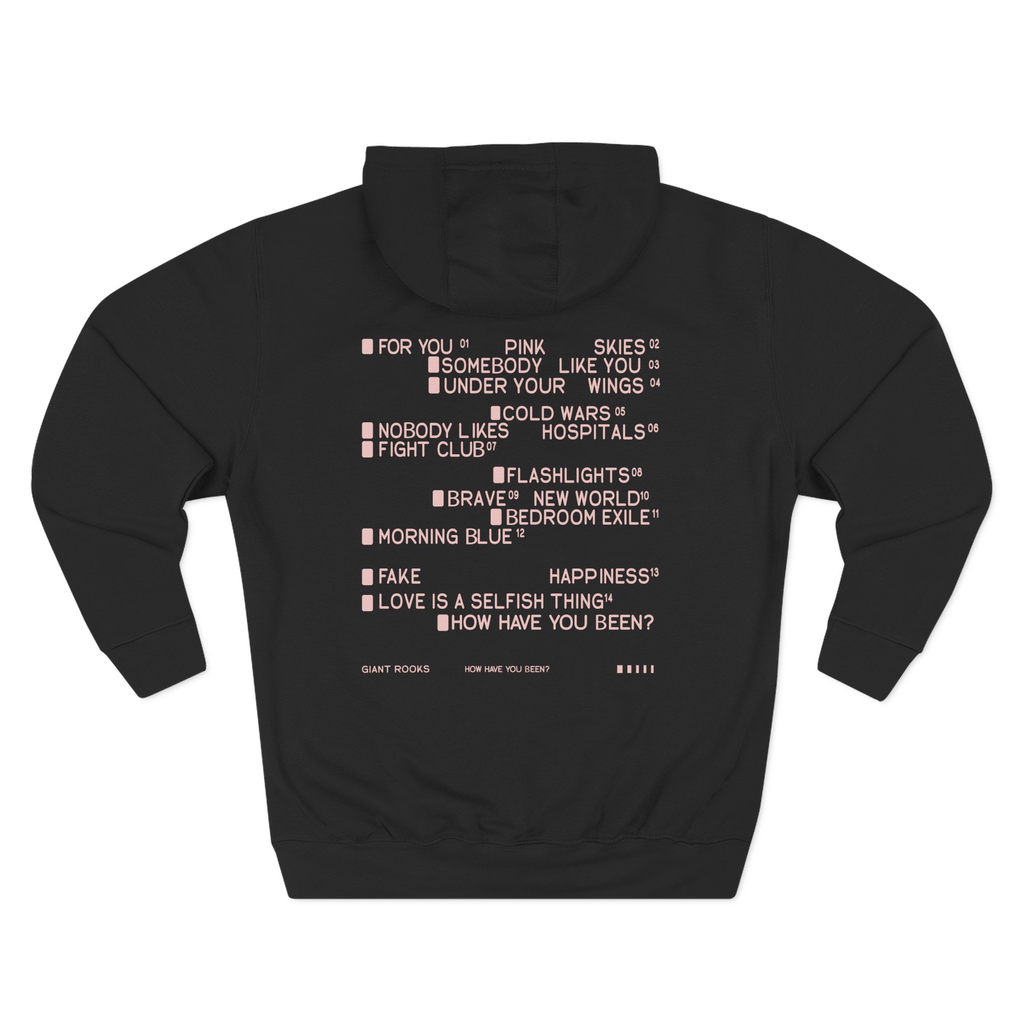 Giant Rooks Tracklisting Three-Panel Fleece Hoodie