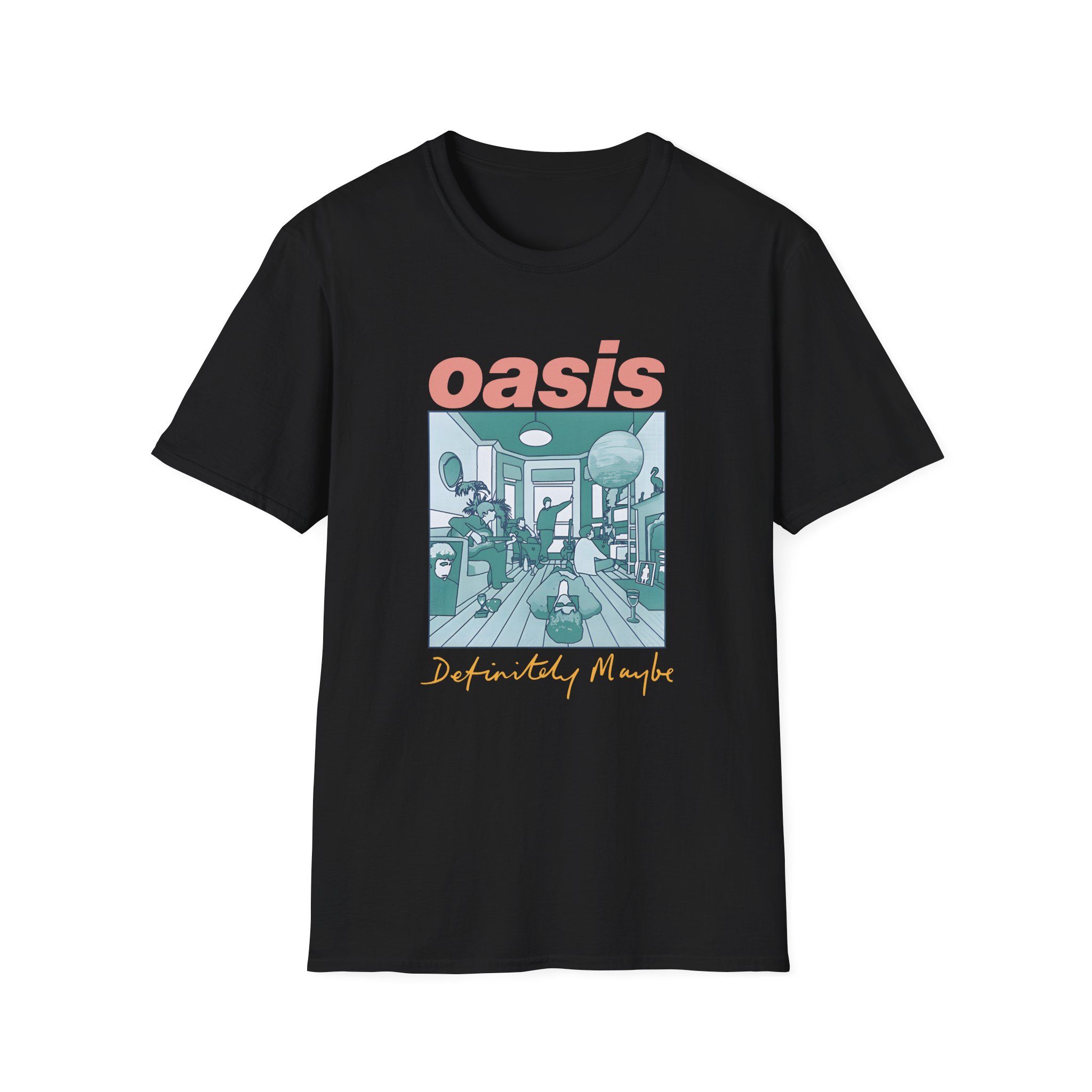 Oasis Definitely Maybe Artwork Unisex Softstyle T-Shirt