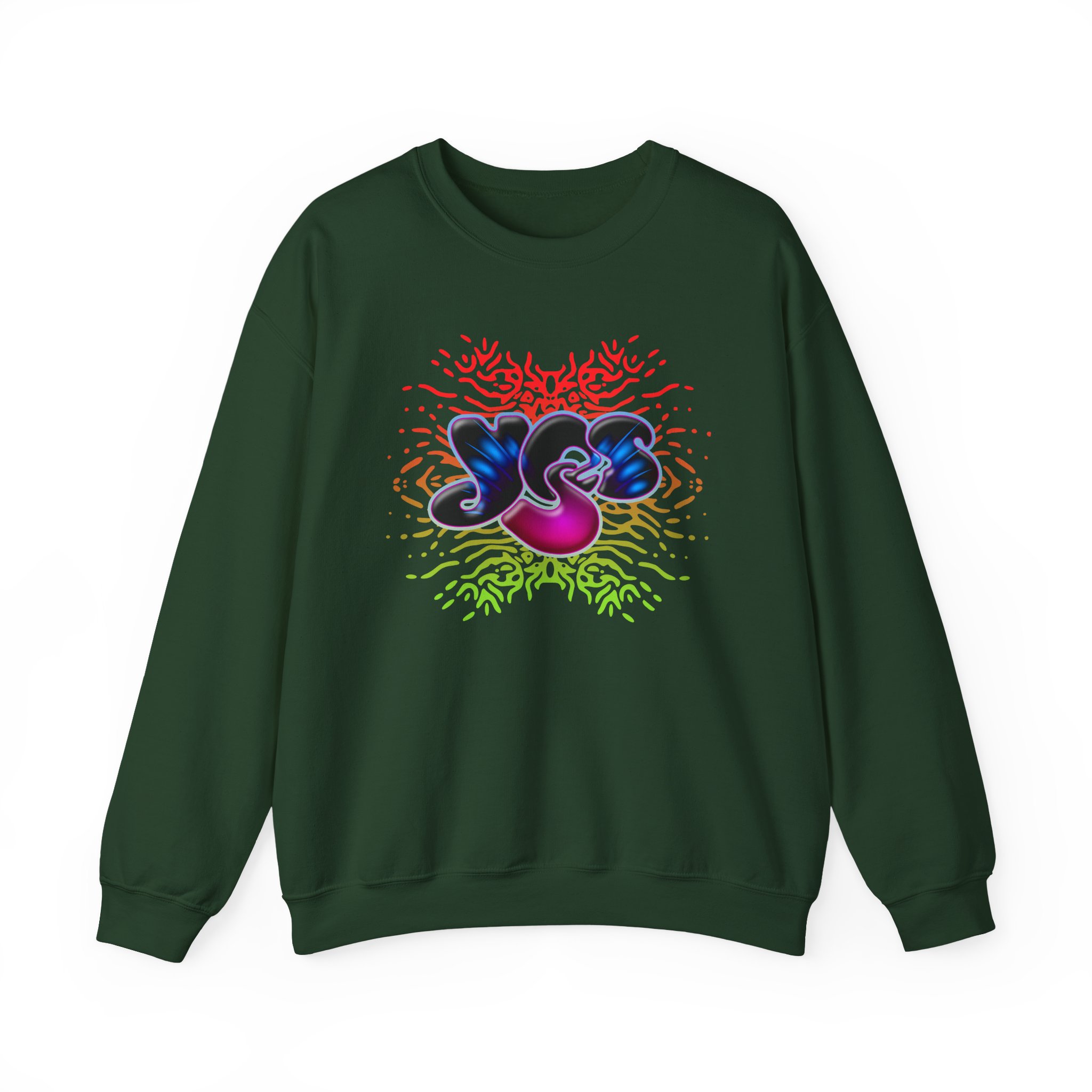 Yes Rainbow Abstract Logo Unisex Heavy Blendâ„¢ Crewneck Sweatshirt