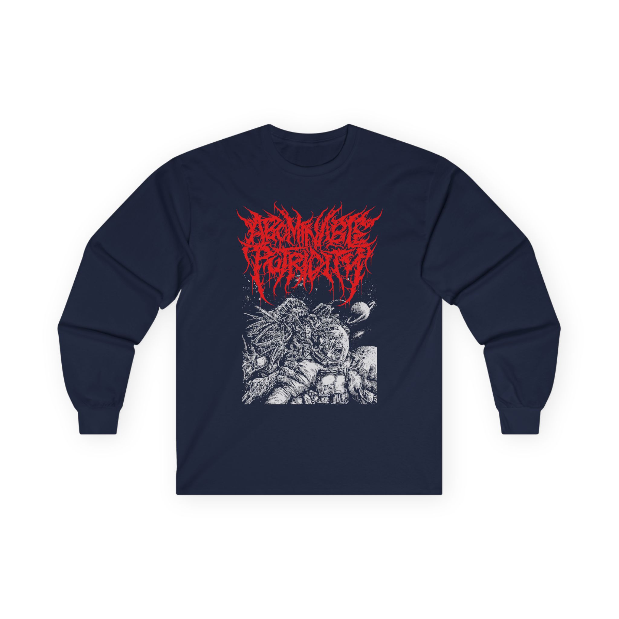 Abominable Putridity The Last Astronaut Red Logo Unisex Ultra Cotton Long Sleeve Tee