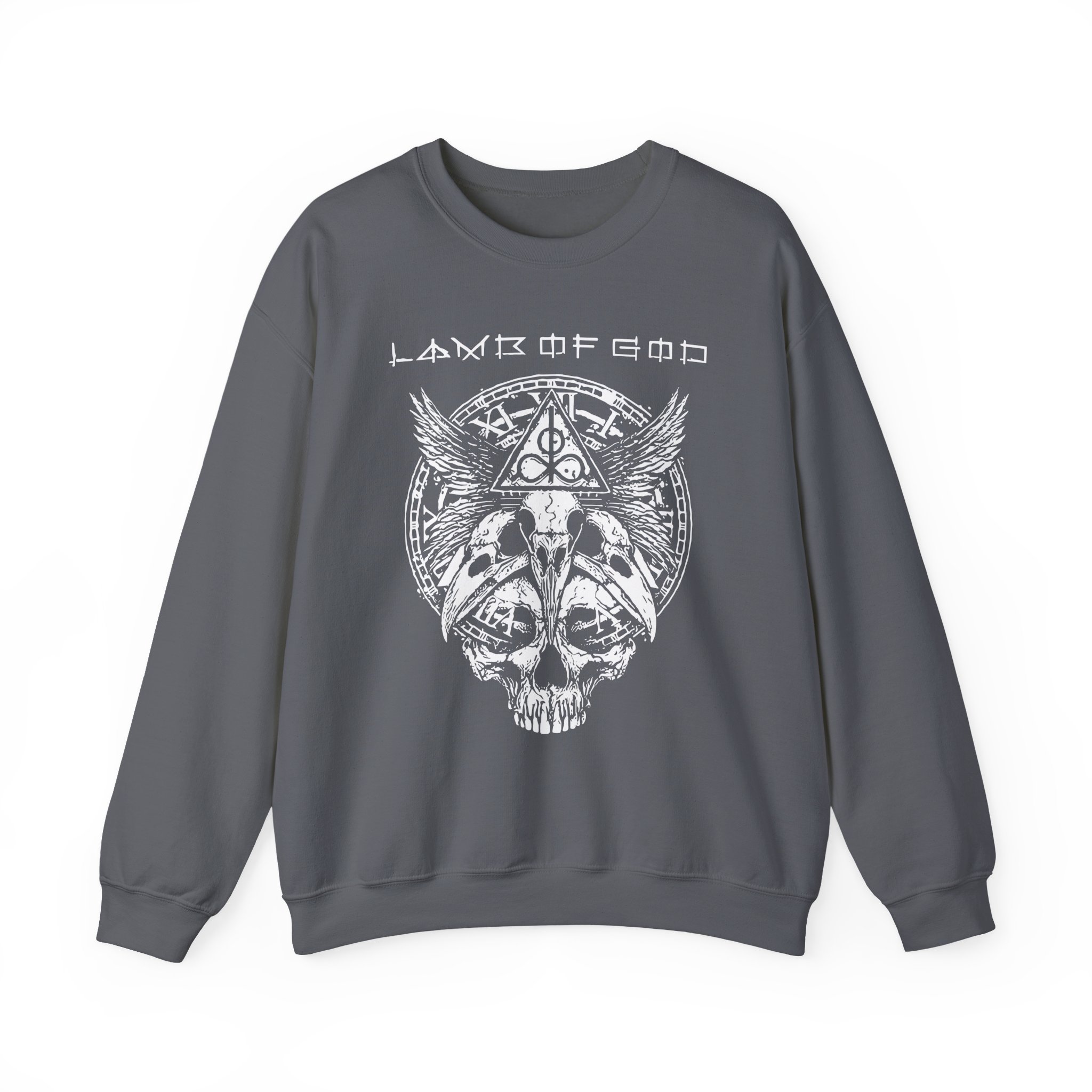 Lamb of God Time Skull Unisex Heavy Blendâ„¢ Crewneck Sweatshirt