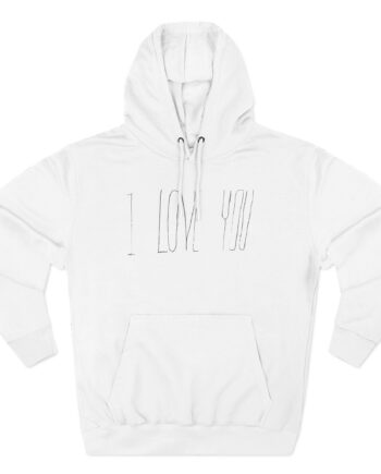 Kurt Cobain I Love You Three-Panel Fleece Hoodie
