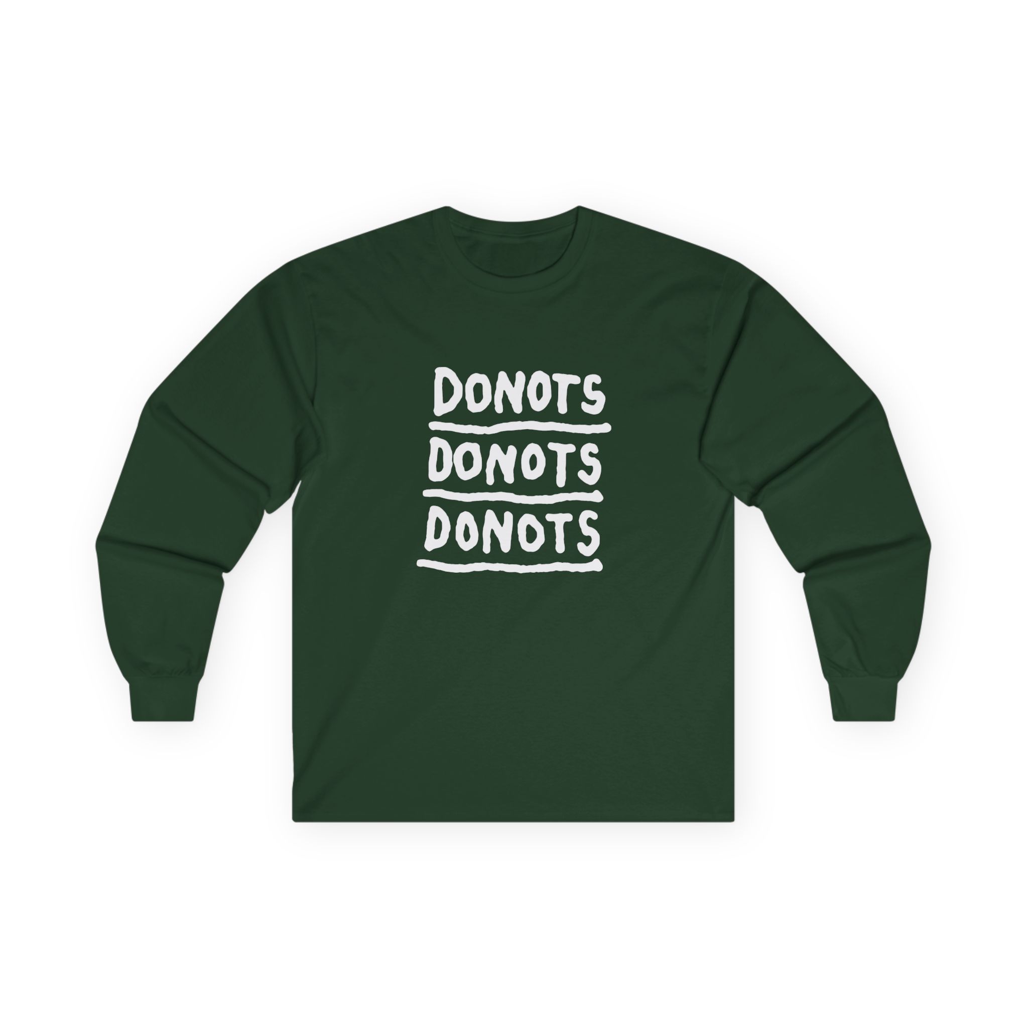 Donots Triple Logo Unisex Ultra Cotton Long Sleeve Tee