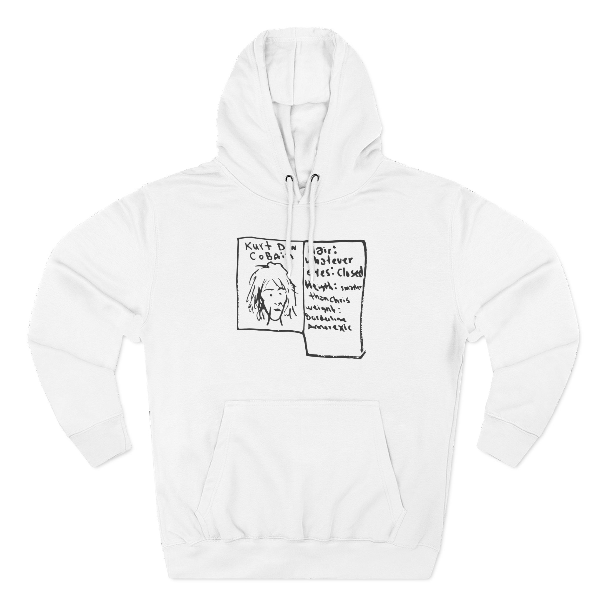Kurt Cobain Kurt Don Profile Three-Panel Fleece Hoodie