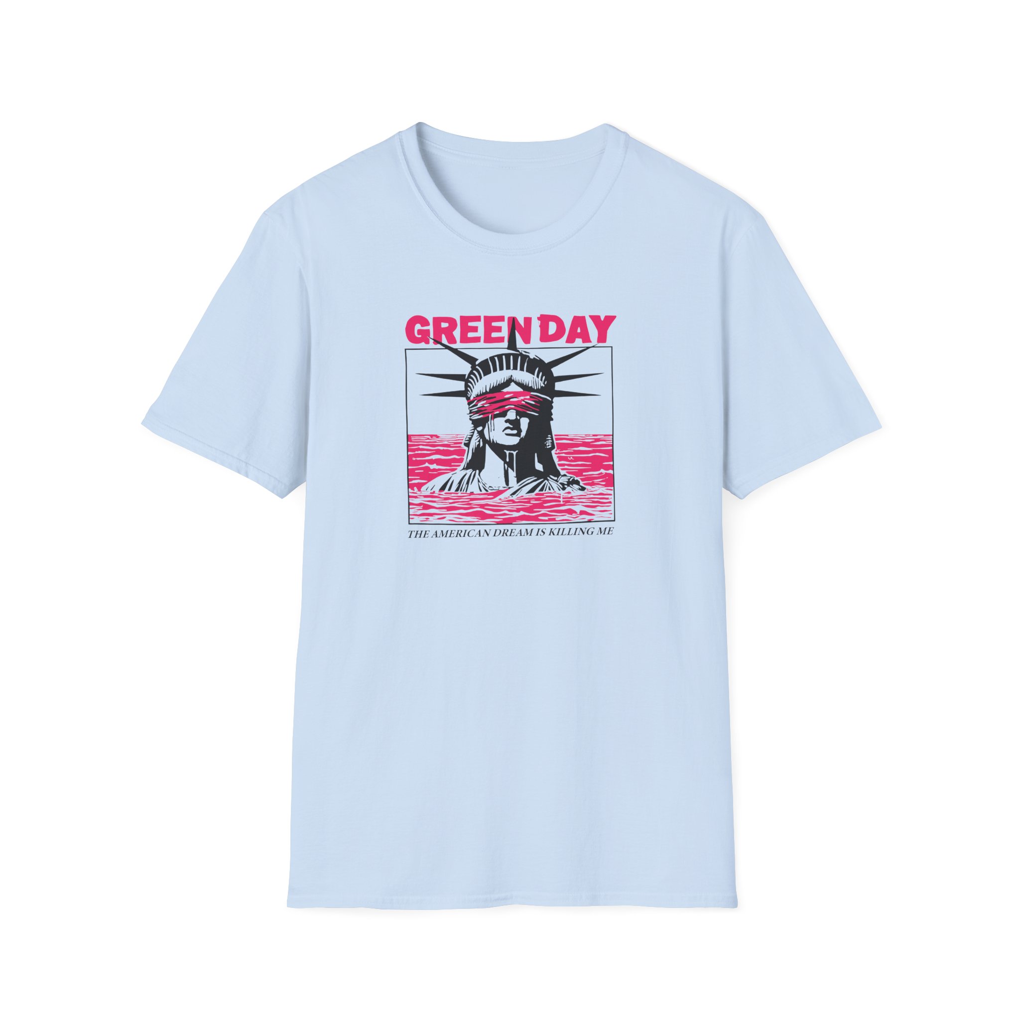 Green Day Lady Liberty Unisex Softstyle T-Shirt