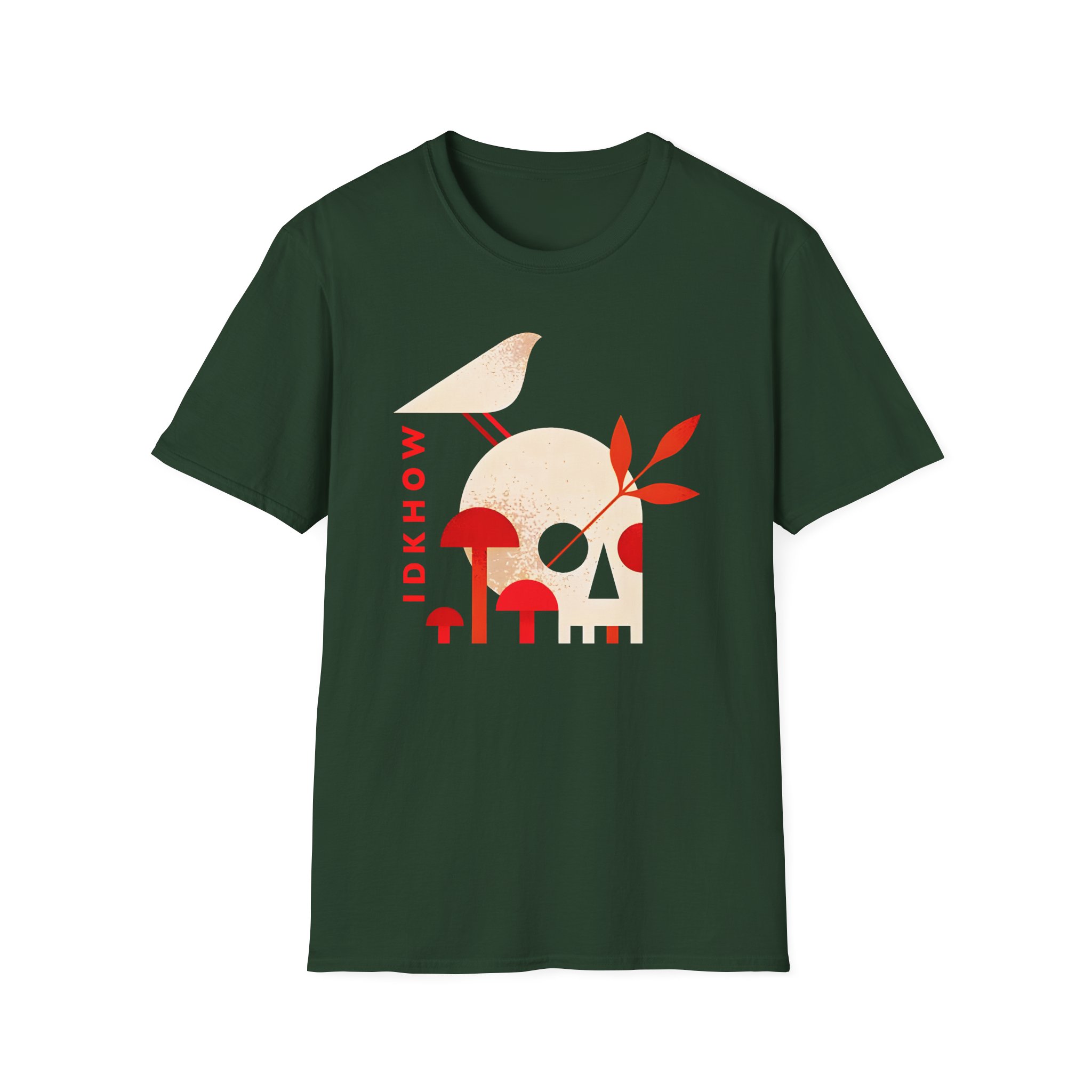 iDKHOW Skull Mushroom Unisex Softstyle T-Shirt