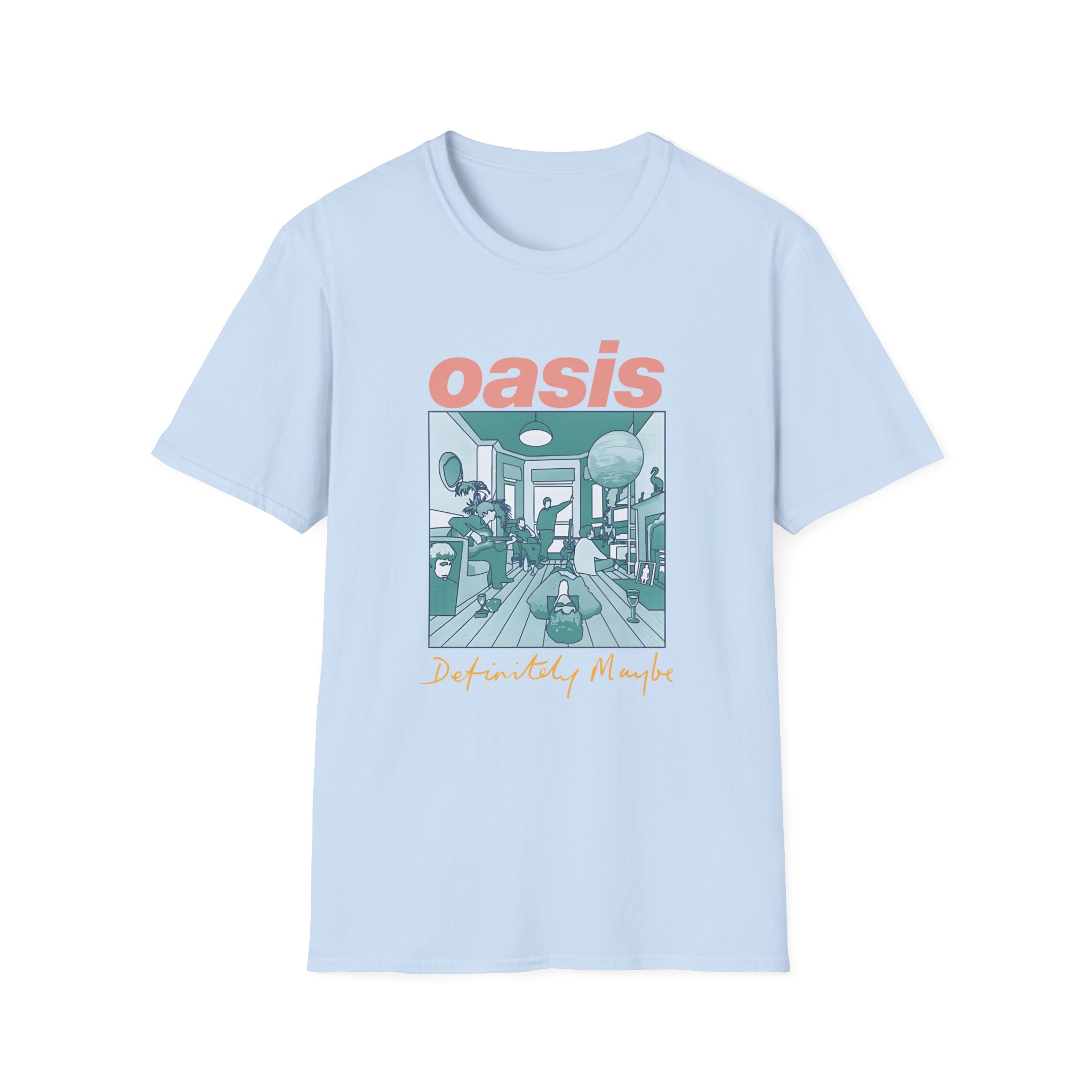 Oasis Definitely Maybe Artwork Unisex Softstyle T-Shirt