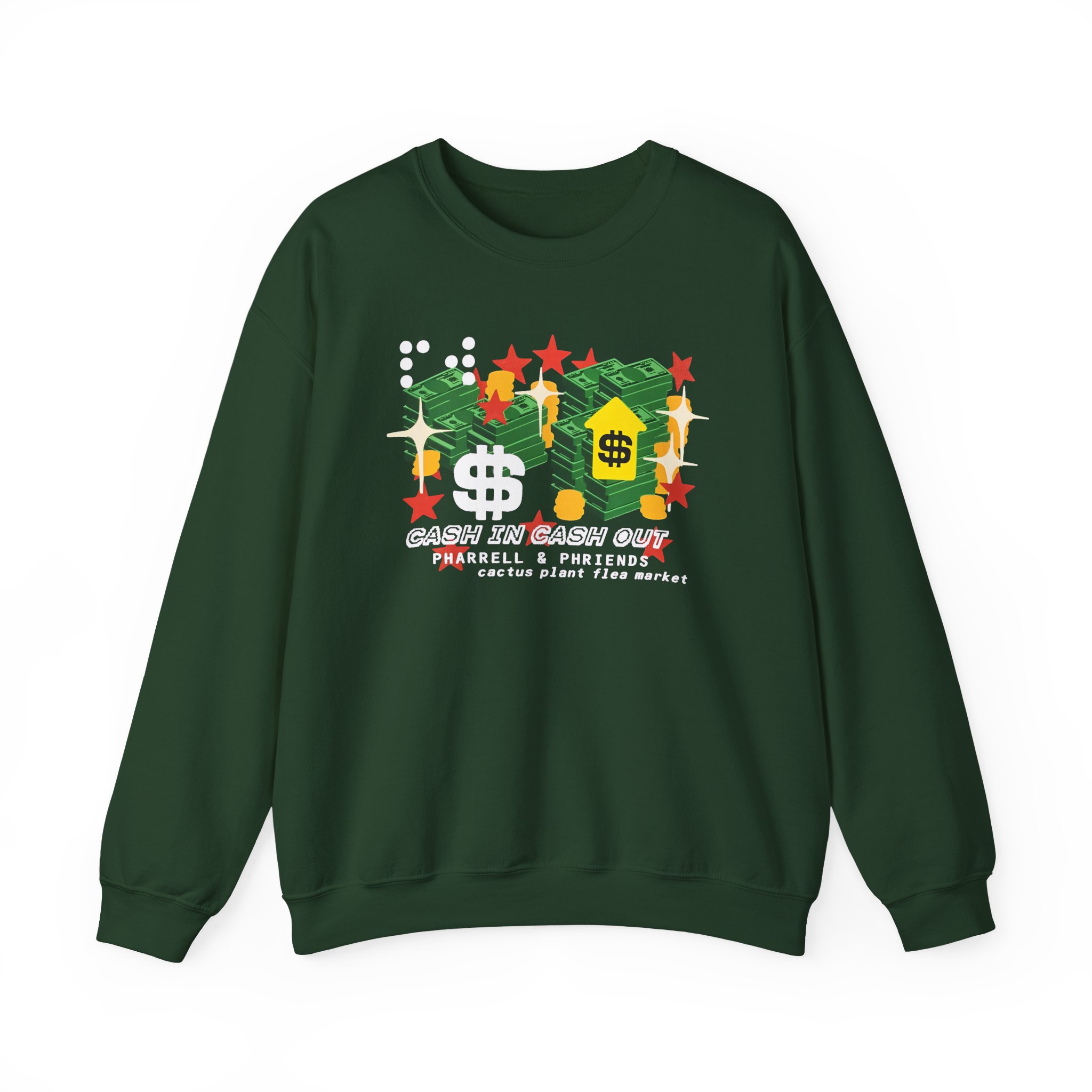 Pharrell Williams Cash in Cash Out Unisex Heavy Blendâ„¢ Crewneck Sweatshirt