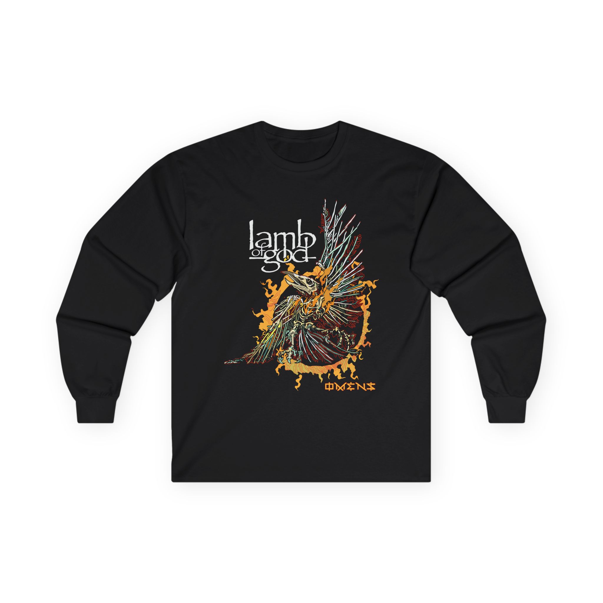 Lamb of God Omens Skeleton Eagle Unisex Ultra Cotton Long Sleeve Tee