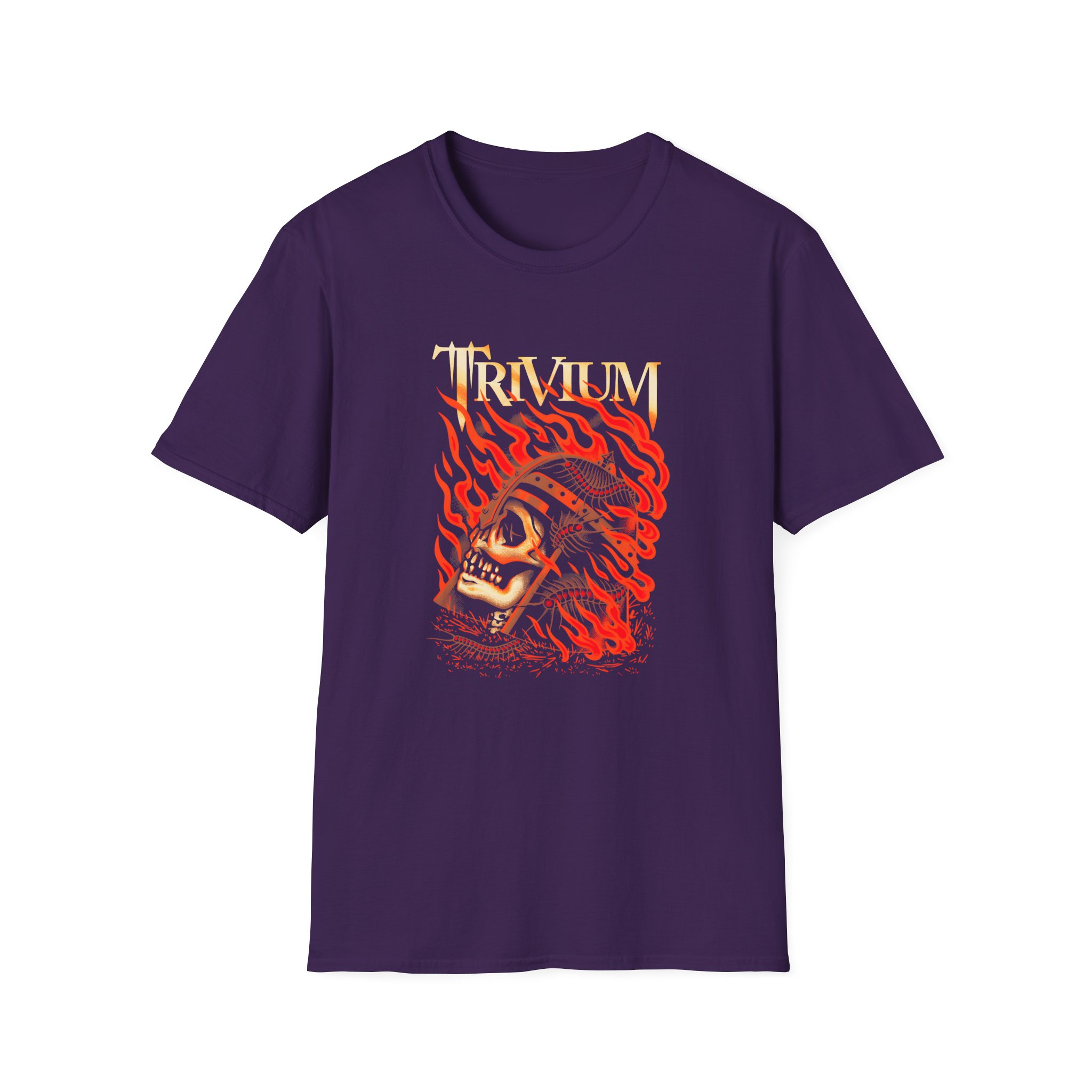 Trivium Flaming Skull Unisex Softstyle T-Shirt