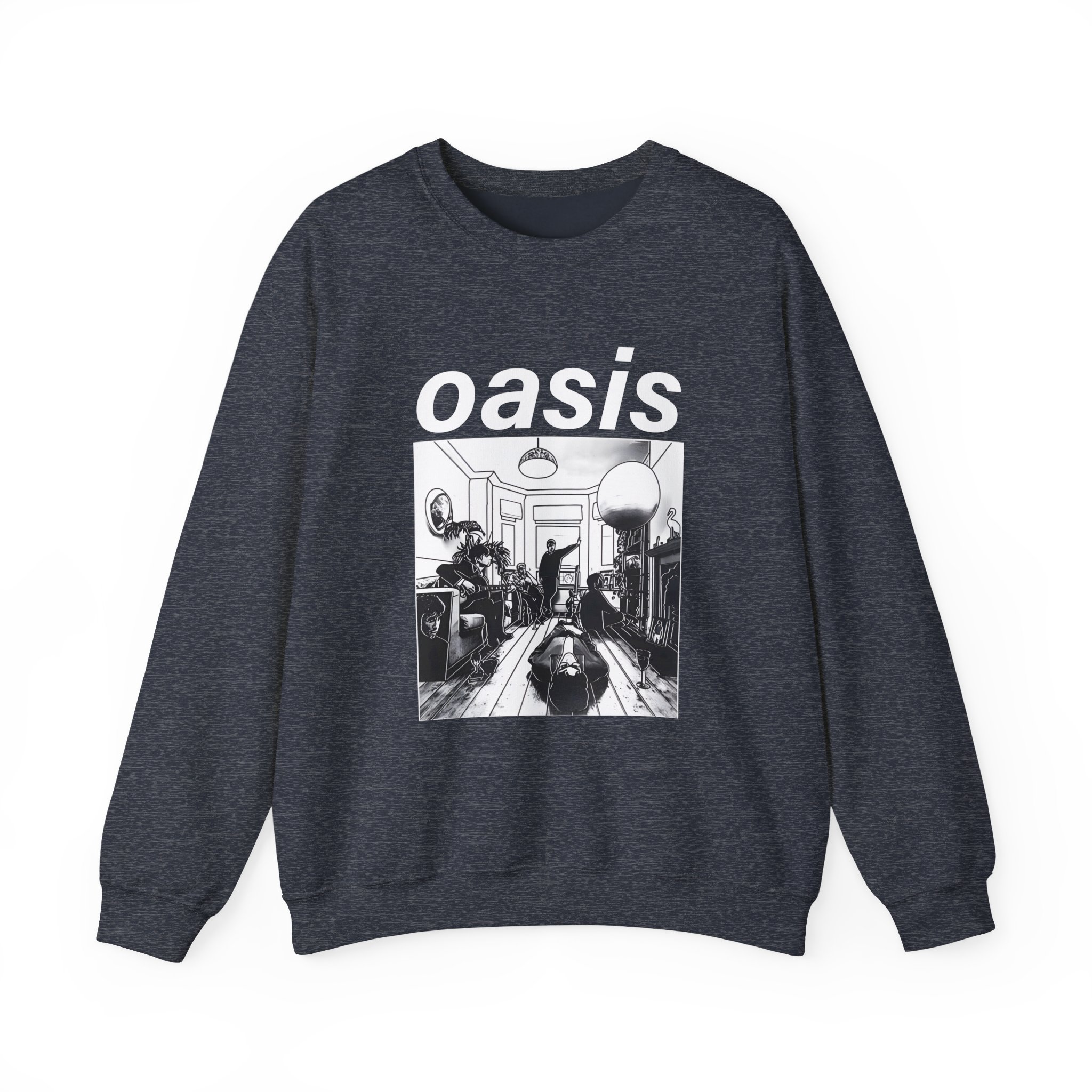 Oasis Definitely Maybe Artwork Unisex Heavy Blendâ„¢ Crewneck Sweatshirt