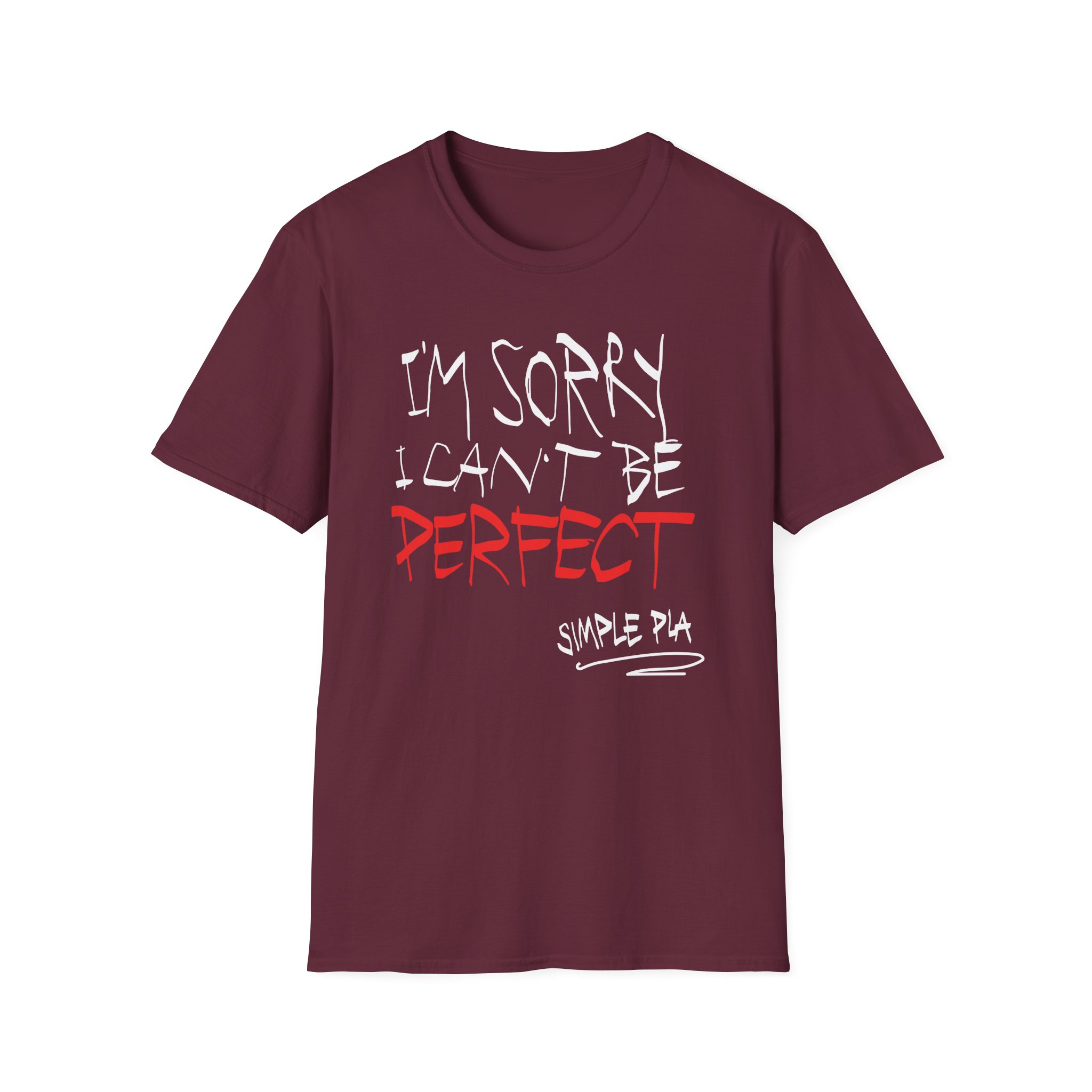 Simple Plan I'm Sorry I Can't Be Perfect Unisex Softstyle T-Shirt