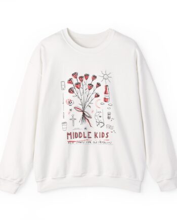 Middle Kids Pale Deconstructed Unisex Heavy Blend™ Crewneck Sweatshirt
