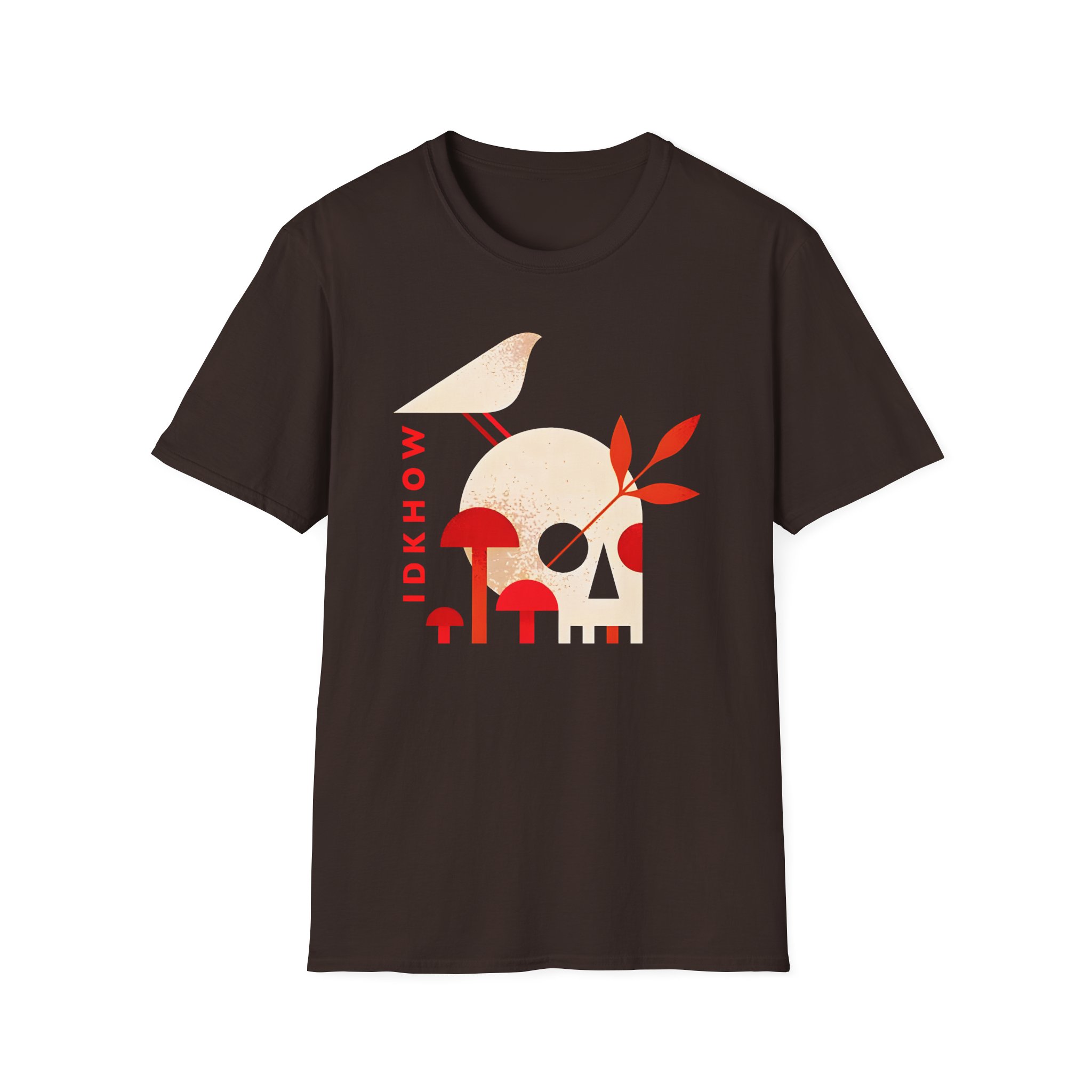 iDKHOW Skull Mushroom Unisex Softstyle T-Shirt