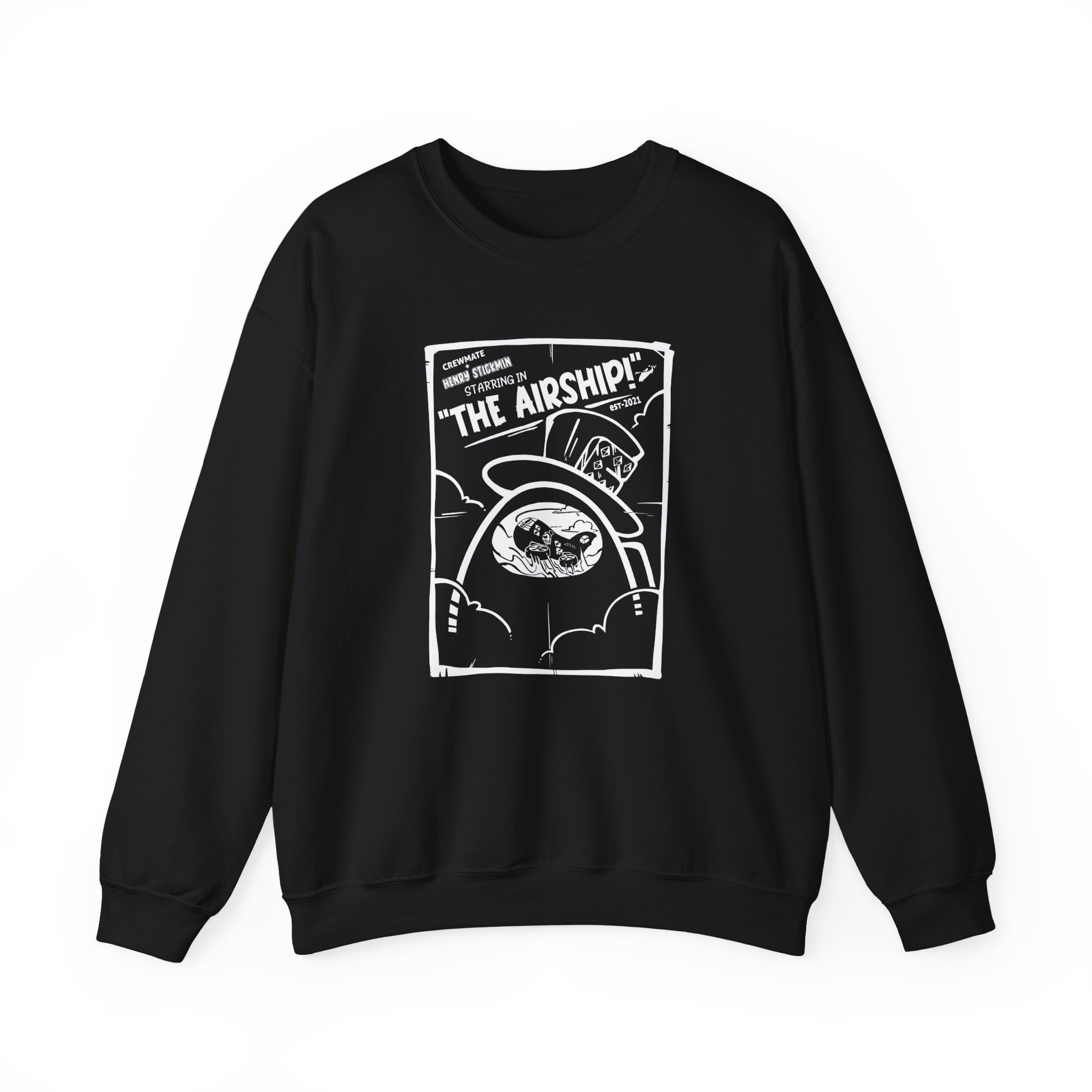 Among Us the Airship Unisex Heavy Blendâ„¢ Crewneck Sweatshirt