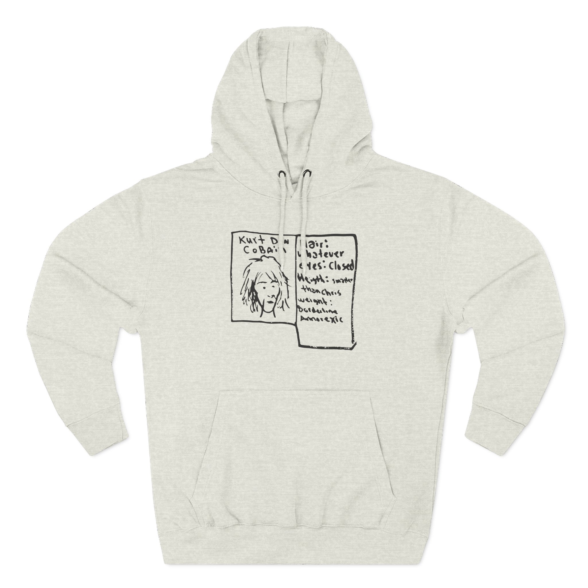 Kurt Cobain Kurt Don Profile Three-Panel Fleece Hoodie