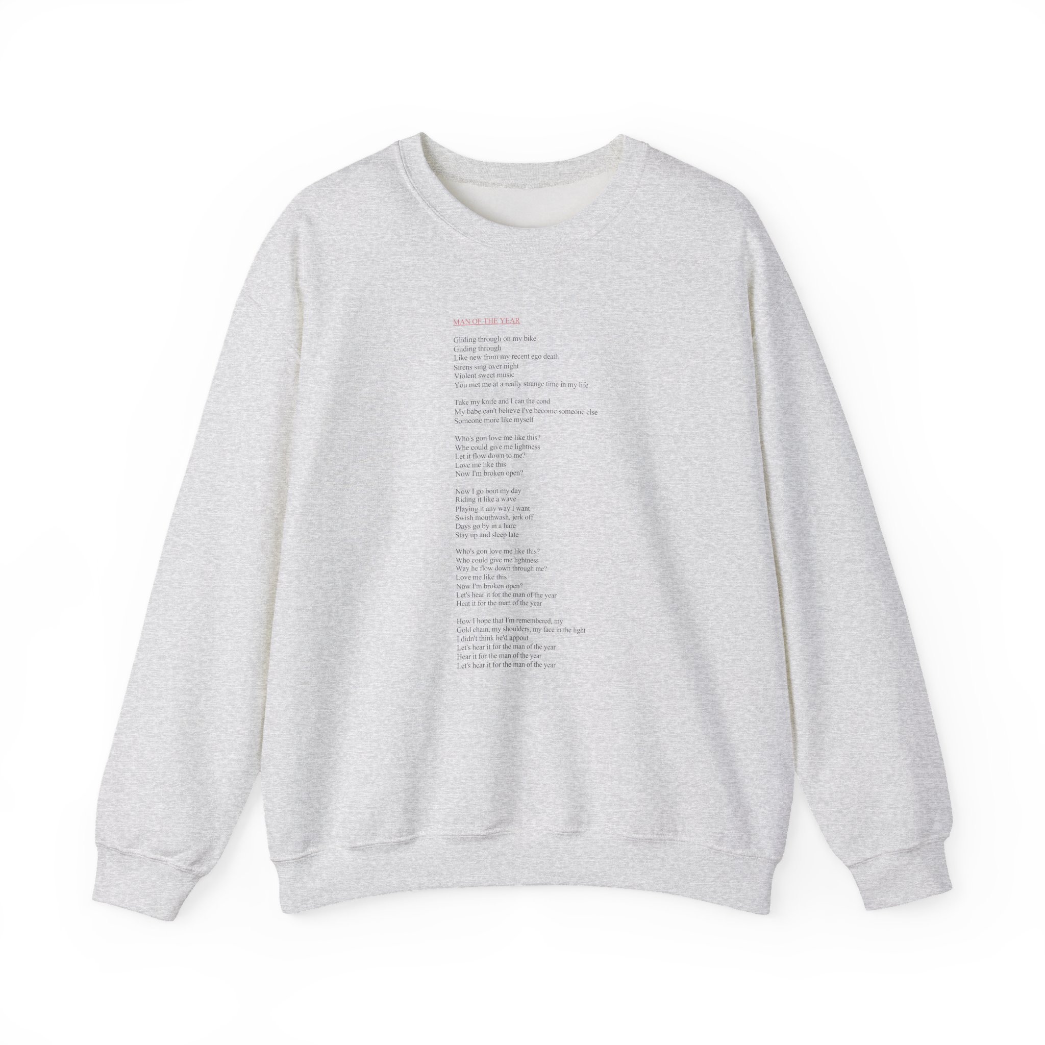 Lorde Moty Lyric Unisex Heavy Blendâ„¢ Crewneck Sweatshirt