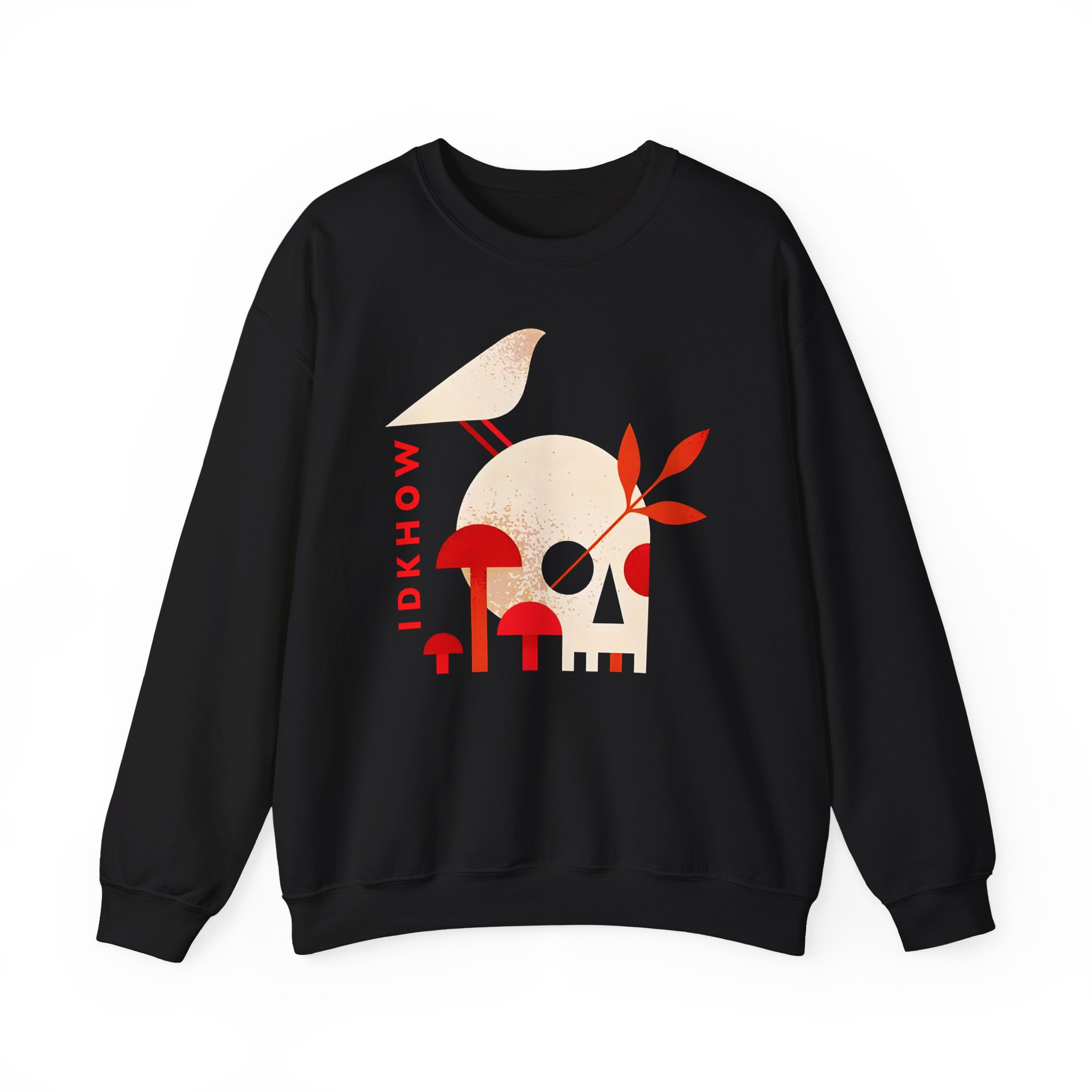 iDKHOW Skull Mushroom Unisex Heavy Blendâ„¢ Crewneck Sweatshirt