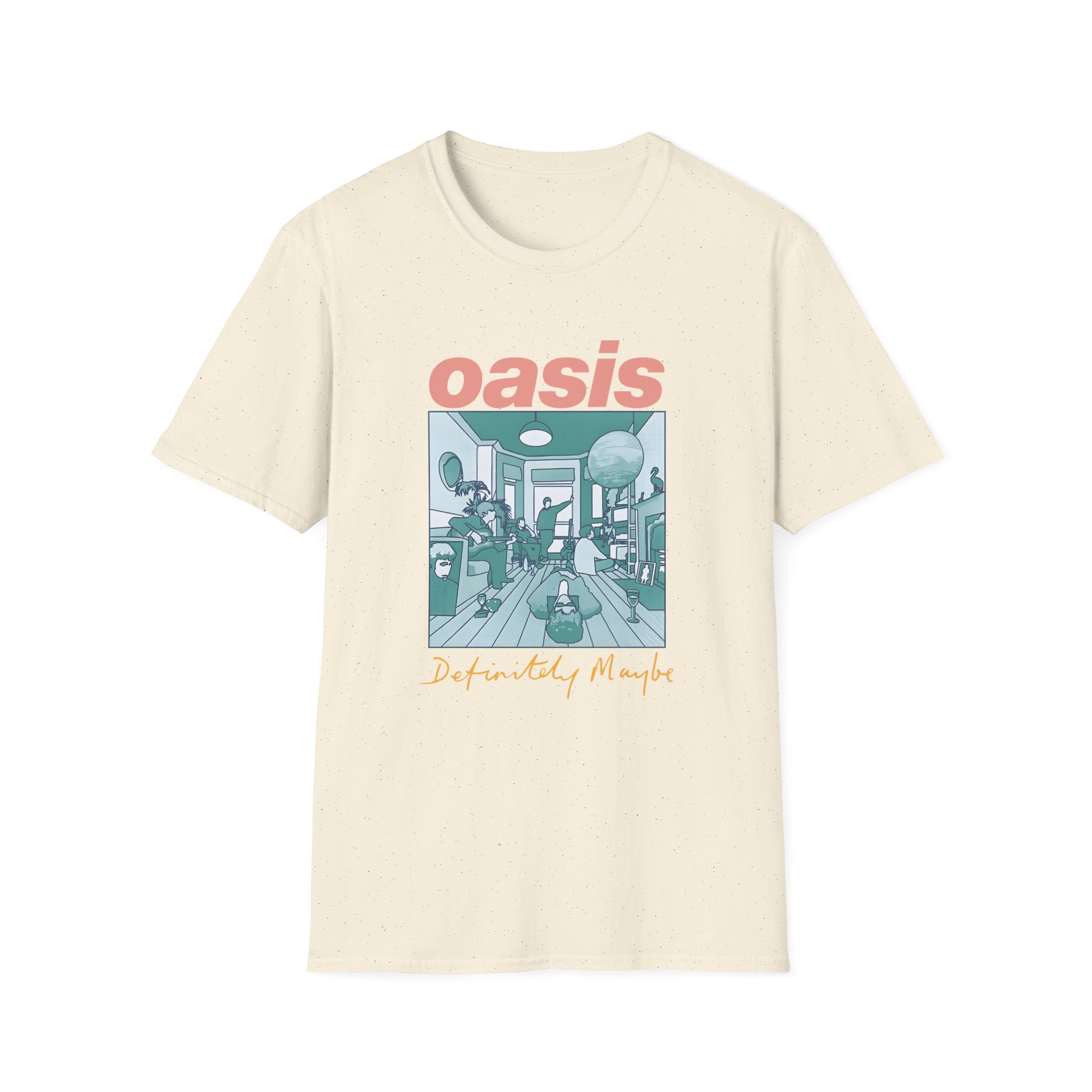 Oasis Definitely Maybe Artwork Unisex Softstyle T-Shirt