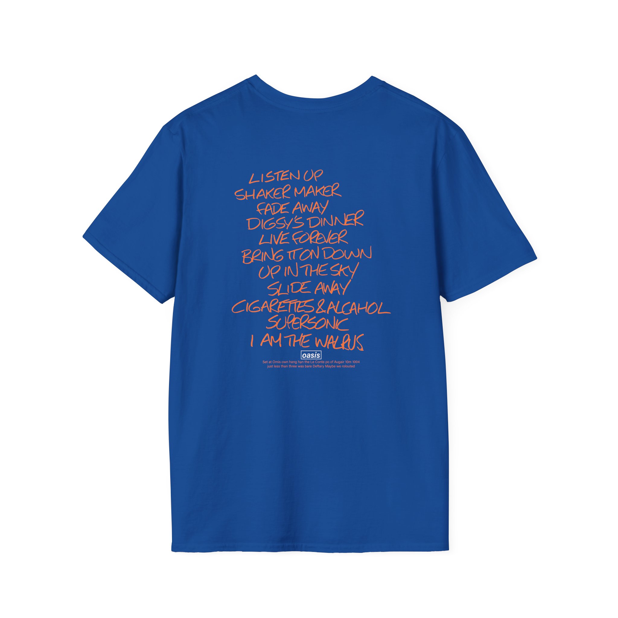 Oasis Setlist Unisex Softstyle T-Shirt