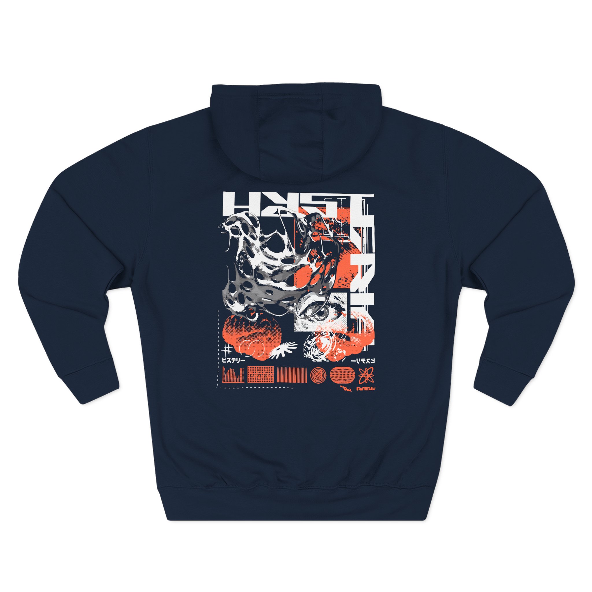 Moist Hysteria Static Three-Panel Fleece Hoodie