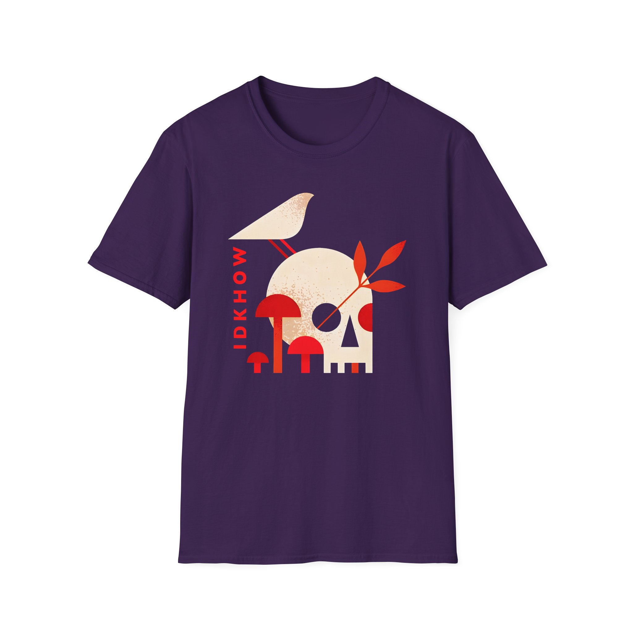 iDKHOW Skull Mushroom Unisex Softstyle T-Shirt