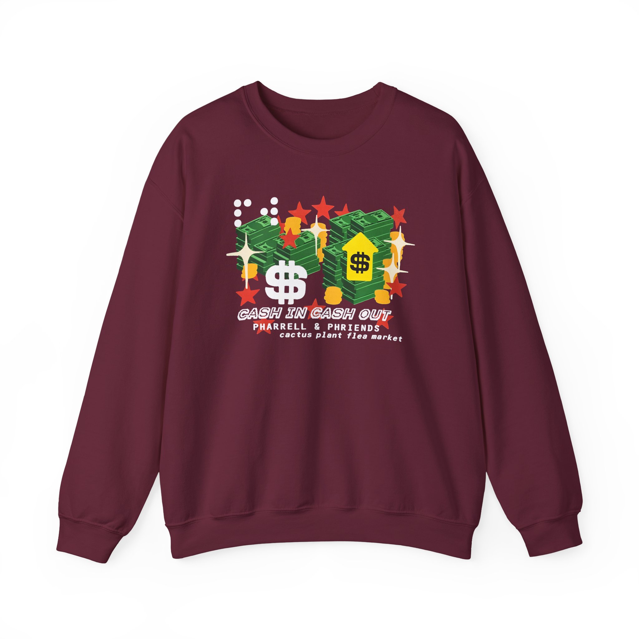 Pharrell Williams Cash in Cash Out Unisex Heavy Blendâ„¢ Crewneck Sweatshirt