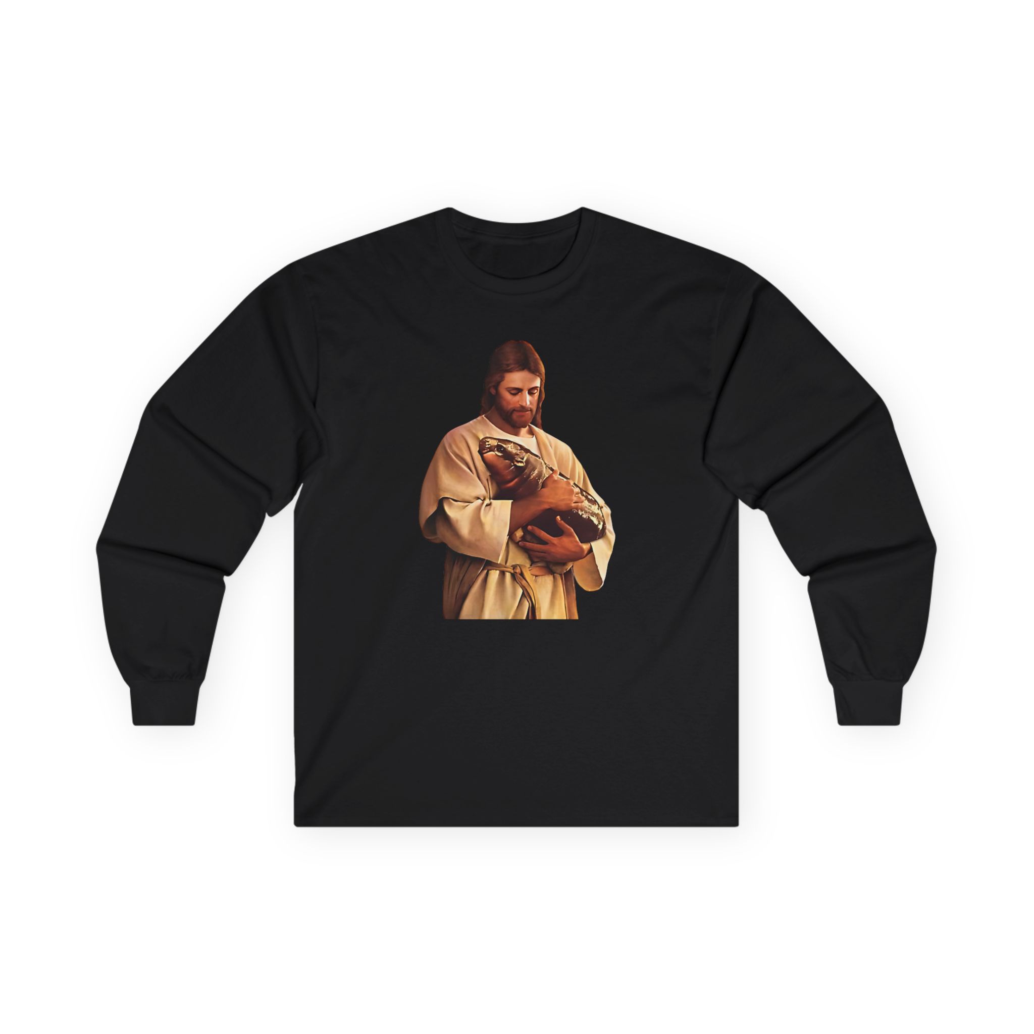 Moo Deng Jesus Unisex Ultra Cotton Long Sleeve Tee