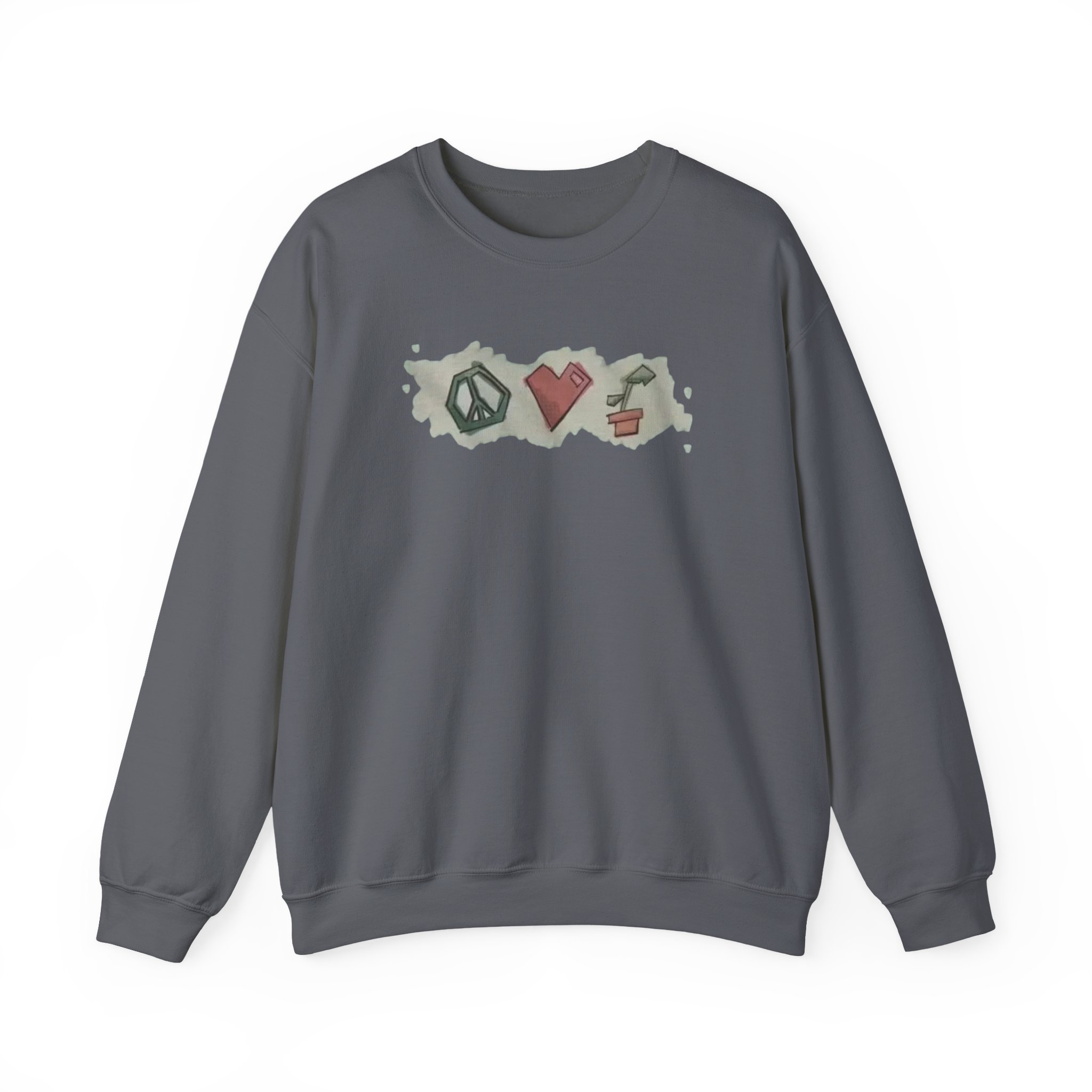 Mumbo Jumbo Peace, Love and Plants Unisex Heavy Blendâ„¢ Crewneck Sweatshirt