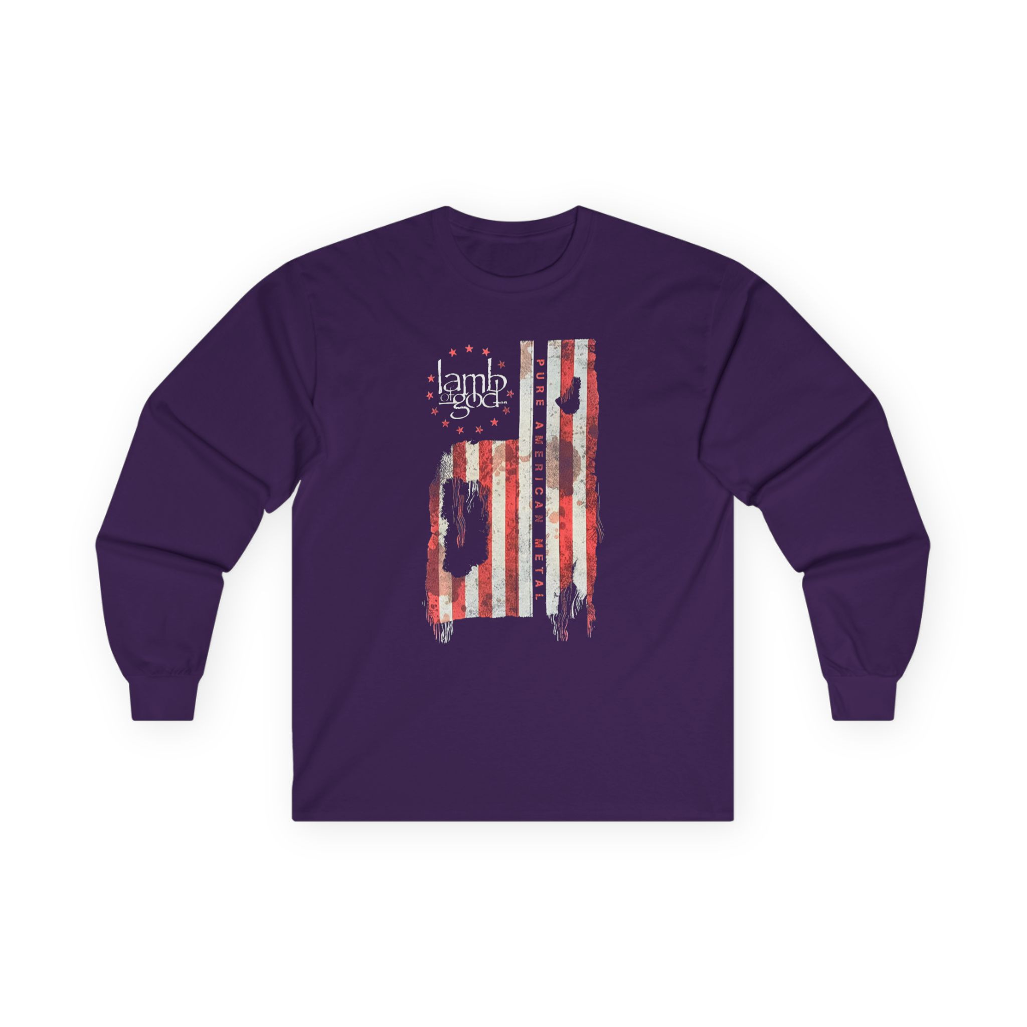 Lamb of God Pure American Metal Flag Unisex Ultra Cotton Long Sleeve Tee
