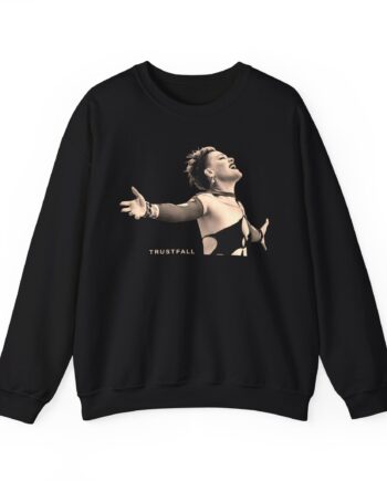 Pink Trustfall Praise Unisex Heavy Blend™ Crewneck Sweatshirt