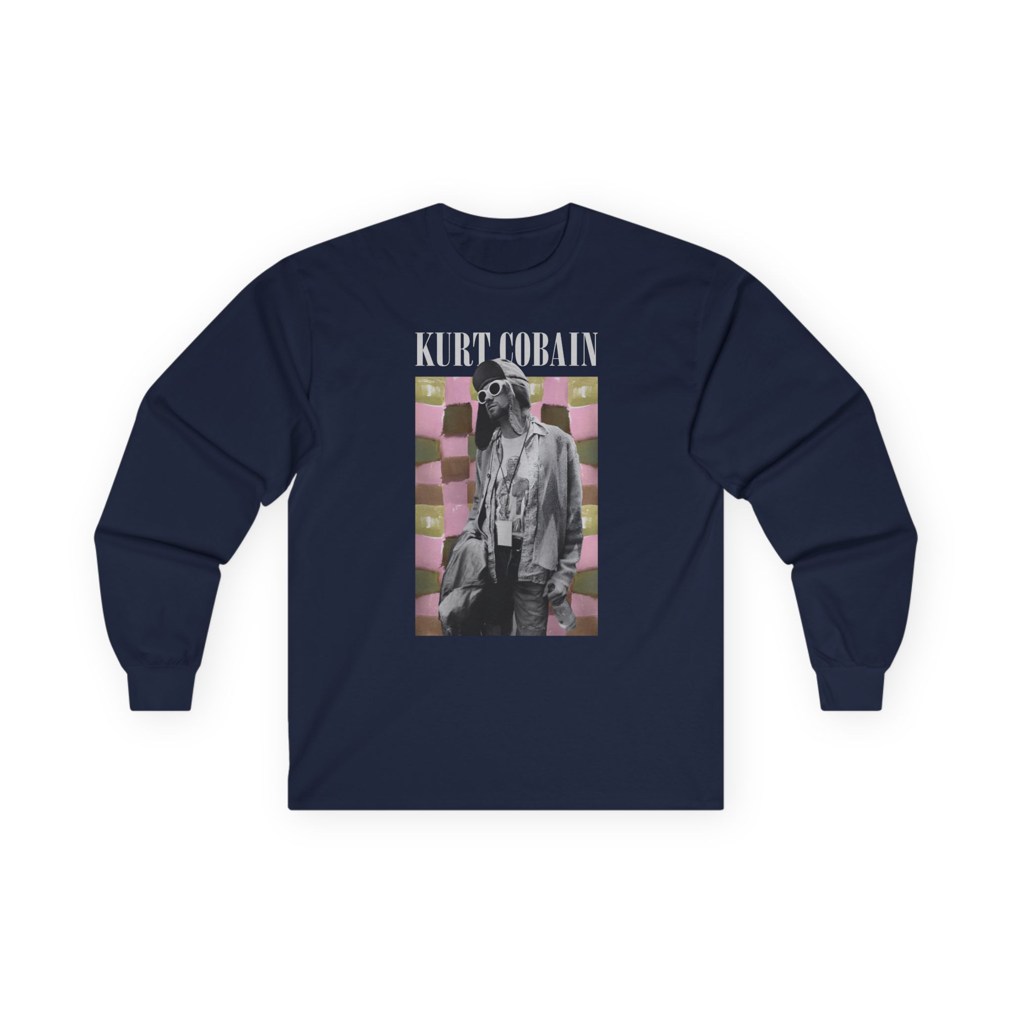 Kurt Cobain Checkered Unisex Ultra Cotton Long Sleeve Tee