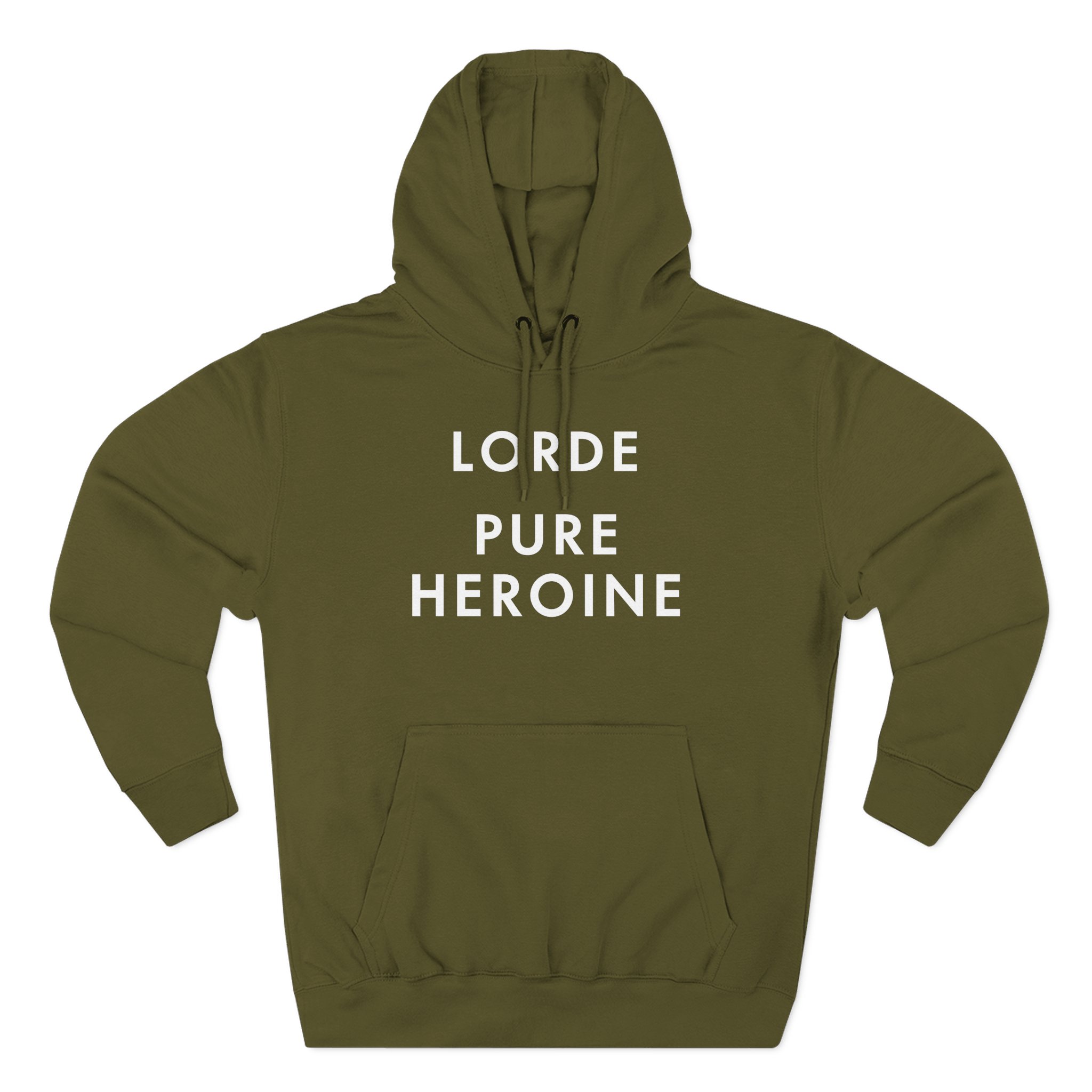 Lorde Pure Heroine Music Album Three-Panel Fleece Hoodie
