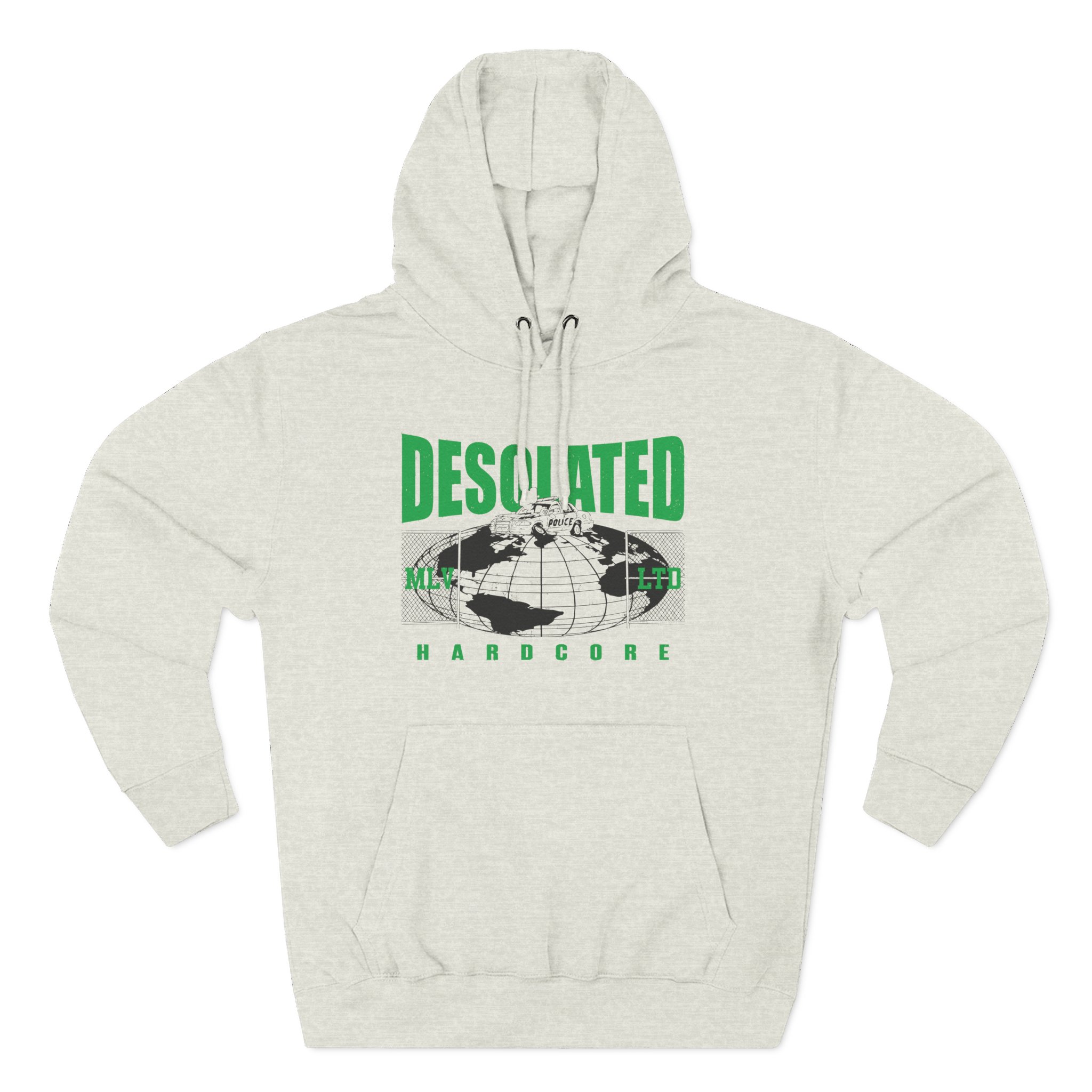 Desolated World Three-Panel Fleece Hoodie