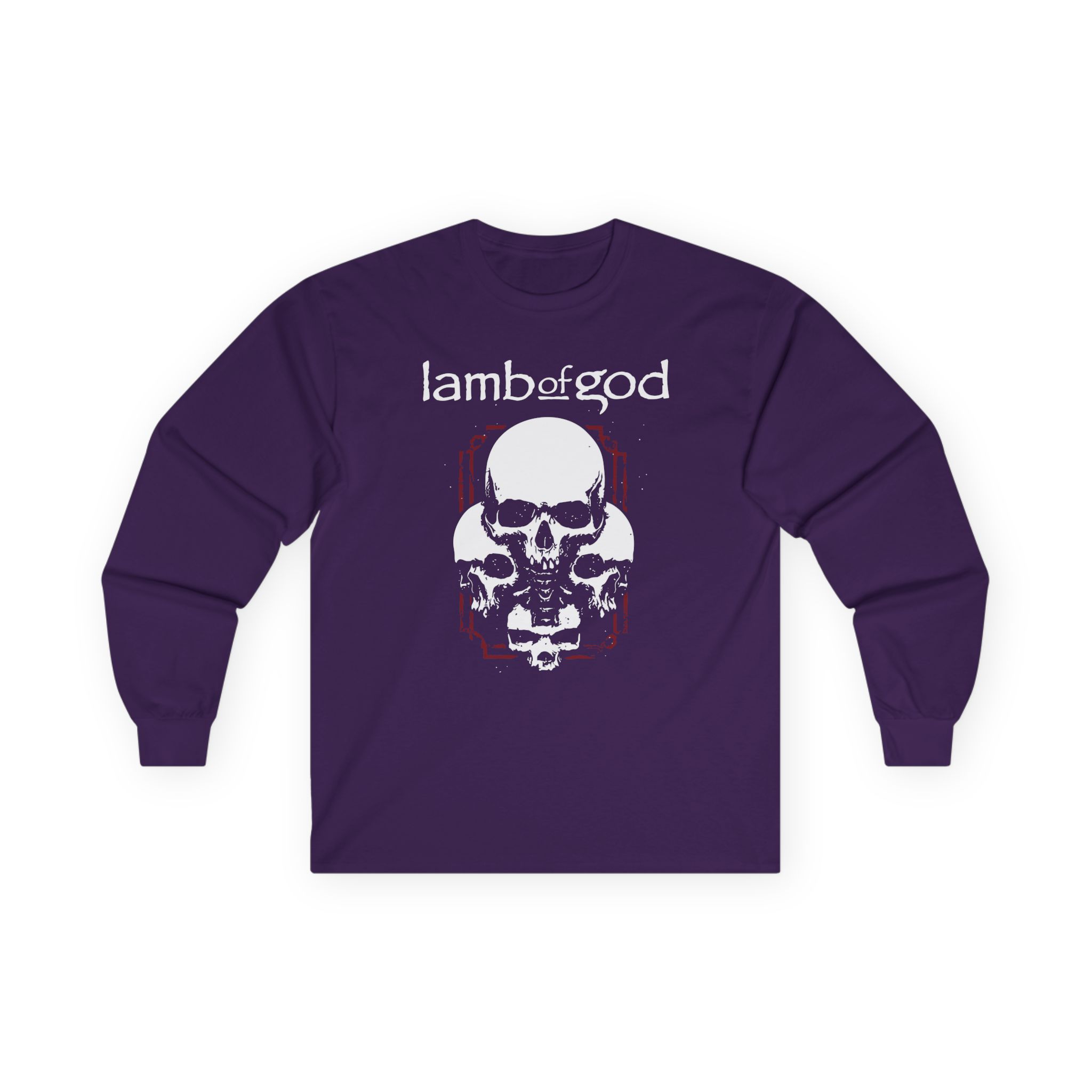 Lamb of God 4 Skulls Unisex Ultra Cotton Long Sleeve Tee