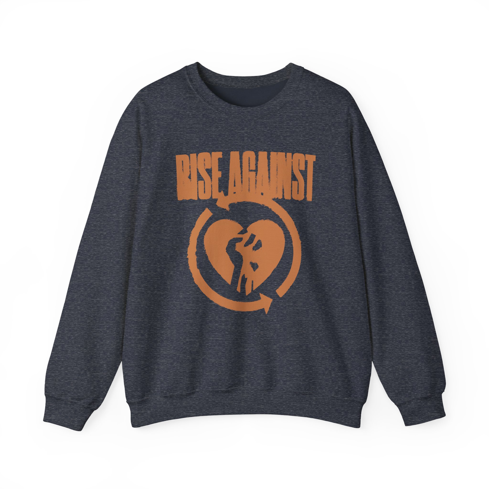 Rise Against Blurred Heartfist Unisex Heavy Blendâ„¢ Crewneck Sweatshirt