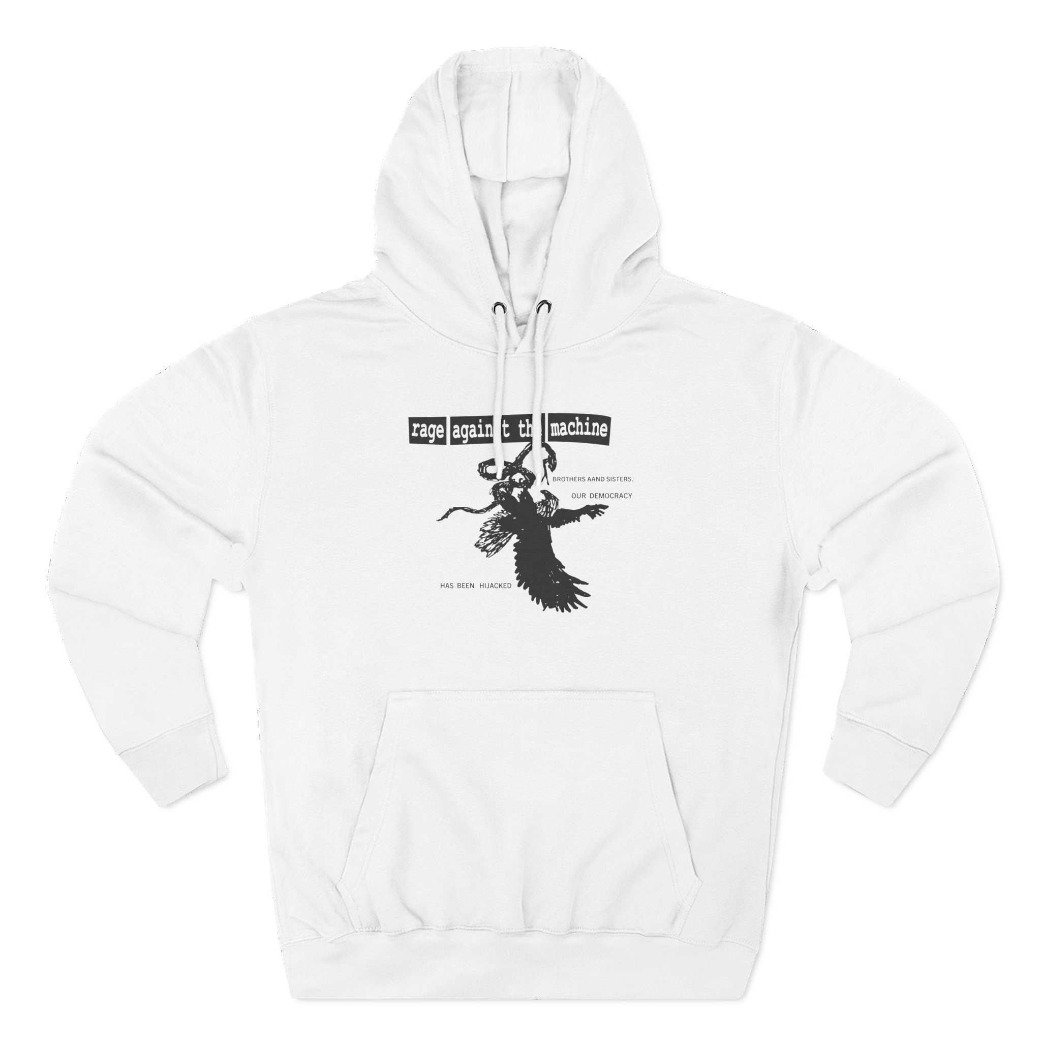 Rage Against the Machine Our Democracy Has Been Hijacked Three-Panel Fleece Hoodie