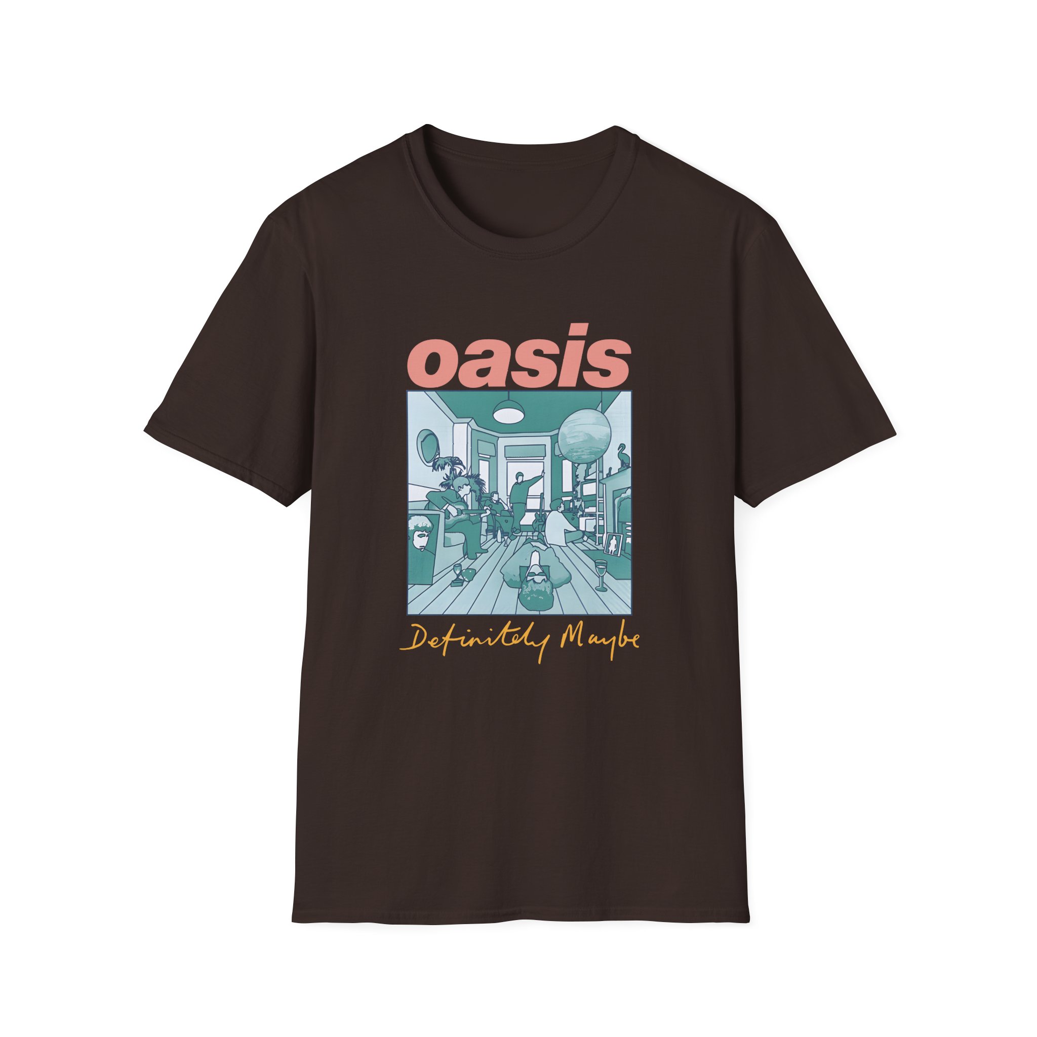 Oasis Definitely Maybe Artwork Unisex Softstyle T-Shirt