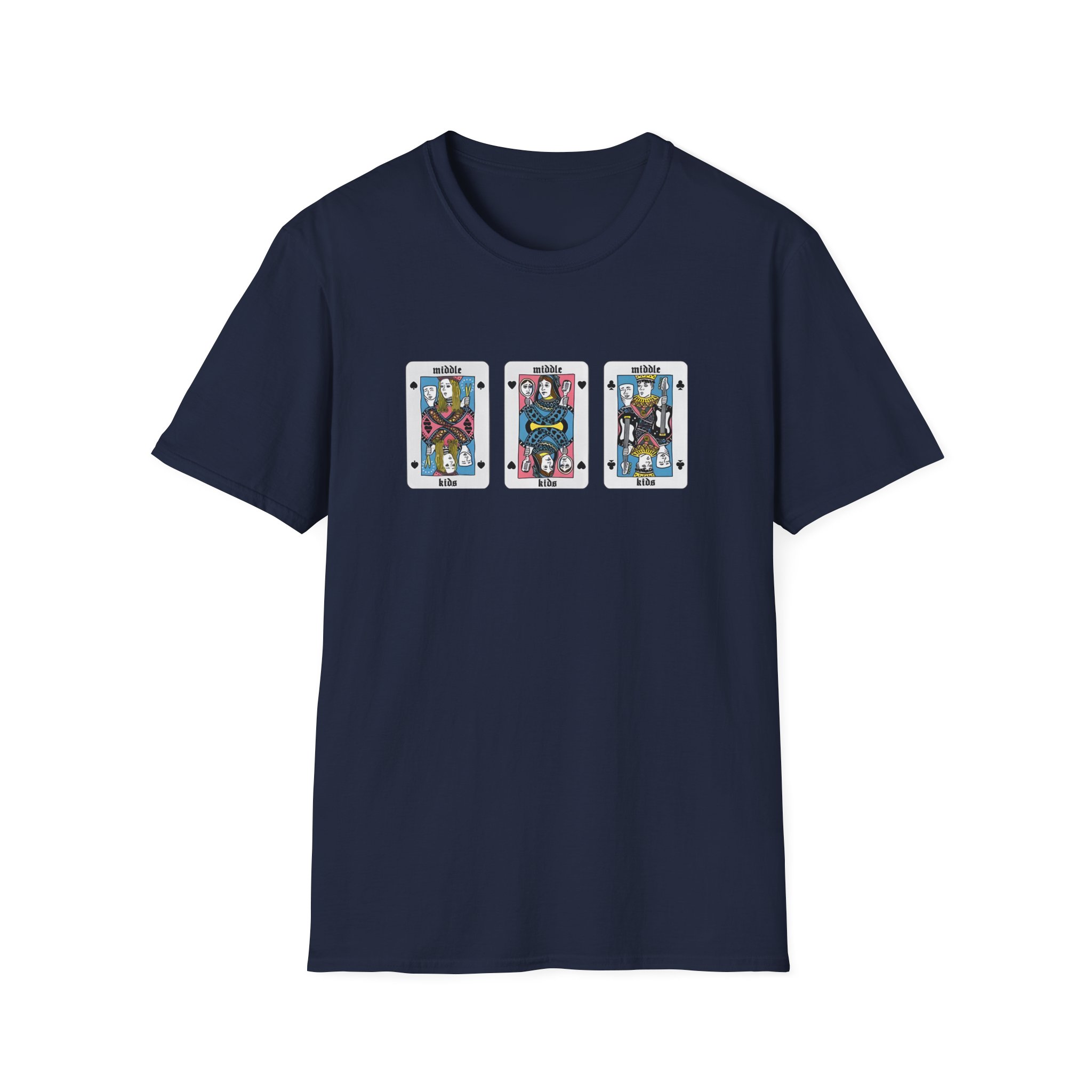 Middle Kids Playing Cards Unisex Softstyle T-Shirt