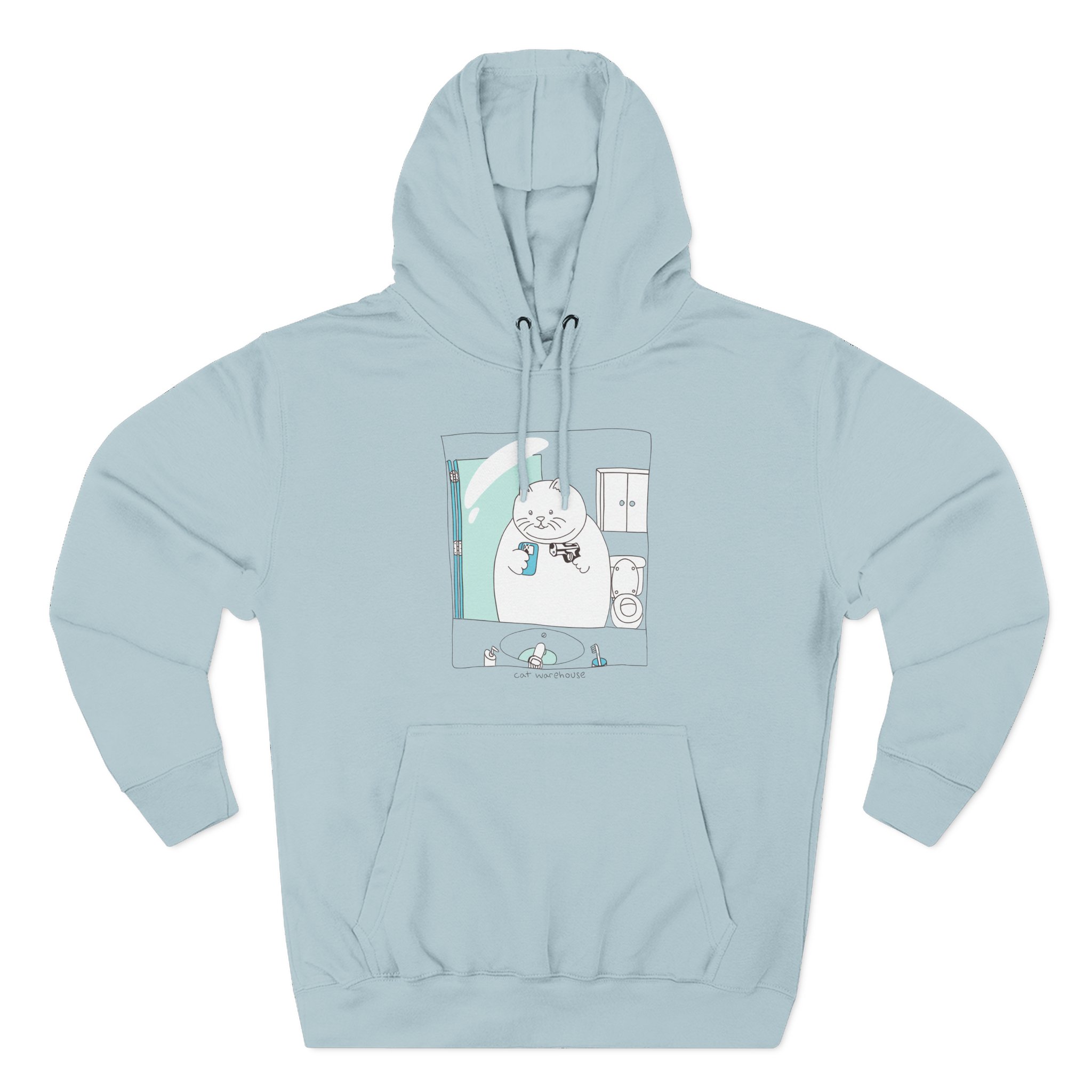 William Osman cat warehouse Three-Panel Fleece Hoodie