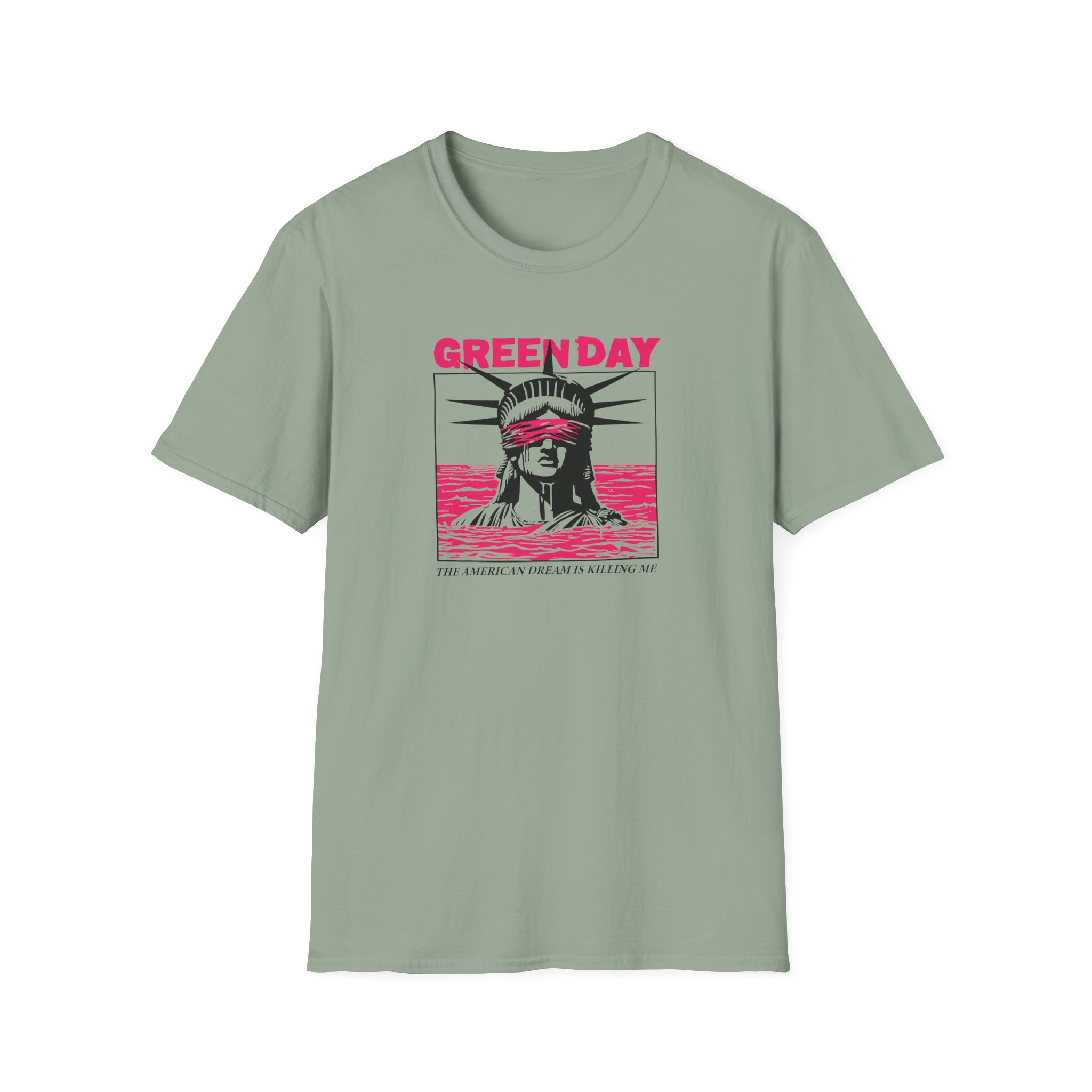 Green Day Lady Liberty Unisex Softstyle T-Shirt