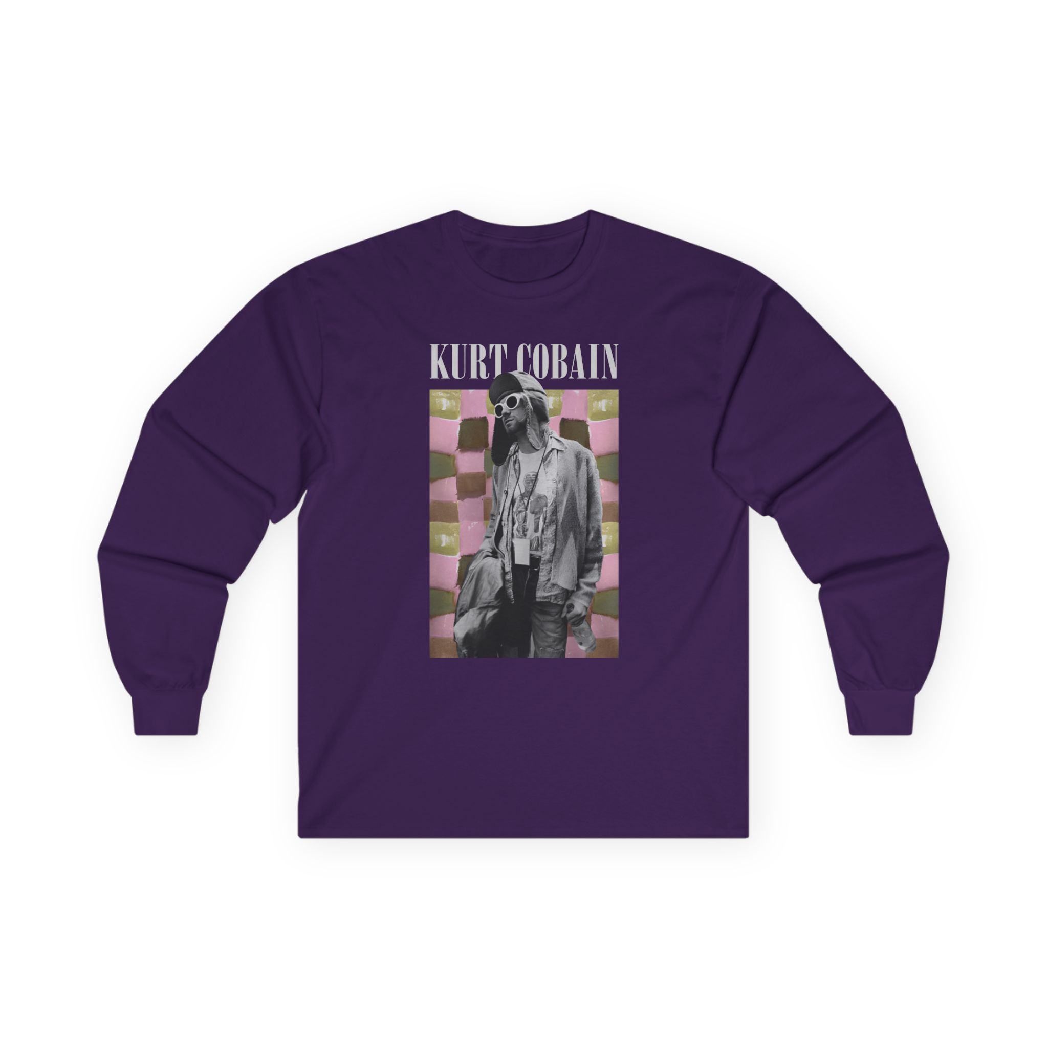 Kurt Cobain Checkered Unisex Ultra Cotton Long Sleeve Tee