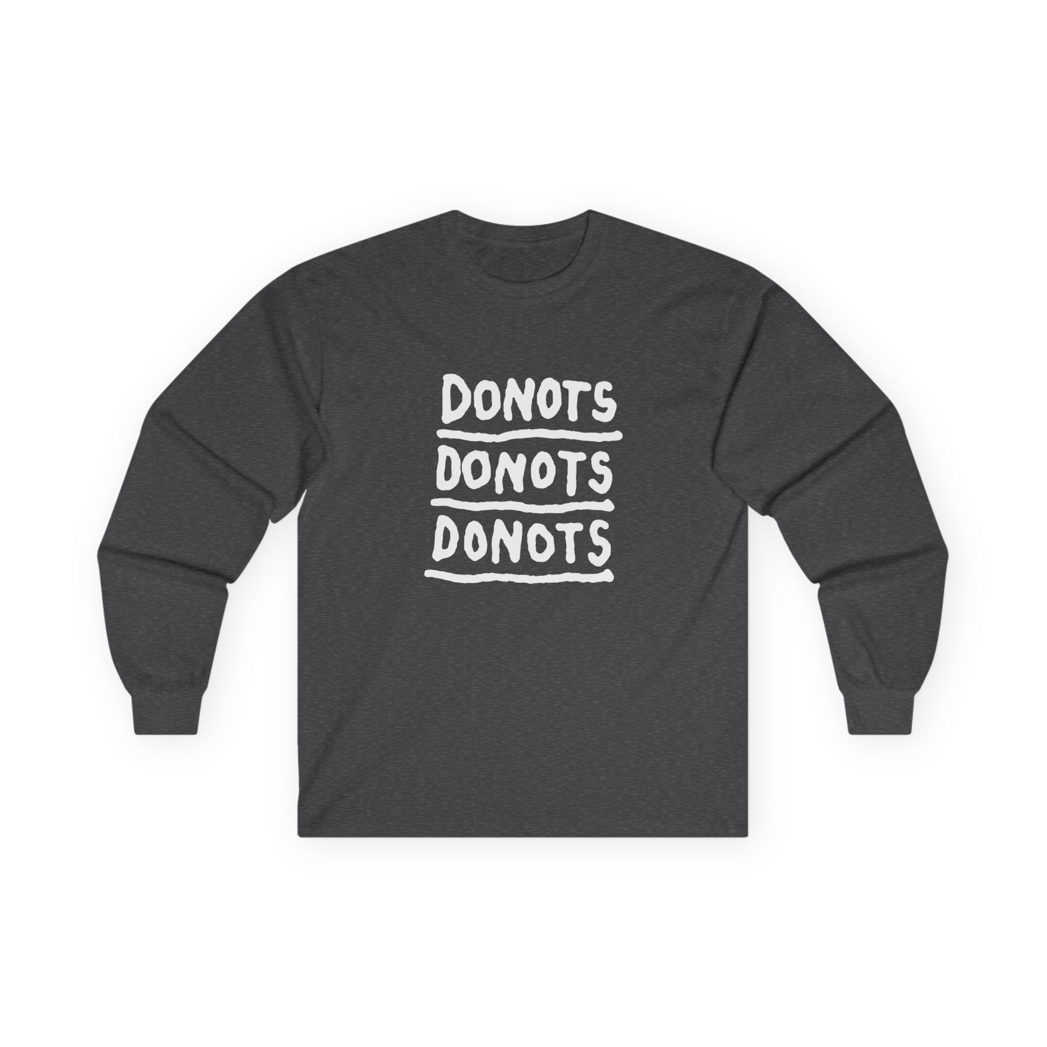 Donots Triple Logo Unisex Ultra Cotton Long Sleeve Tee