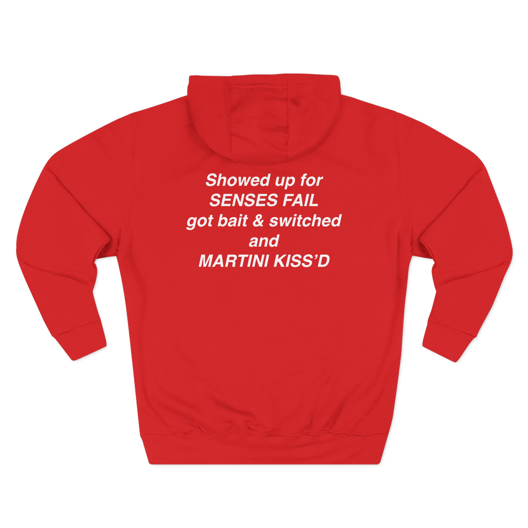 Senses Fail Martini Kiss Tux Three-Panel Fleece Hoodie