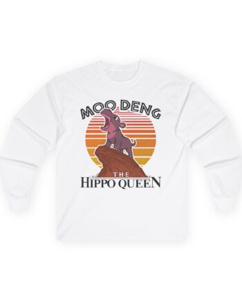 Moo Deng the Hippo Queen Unisex Ultra Cotton Long Sleeve Tee