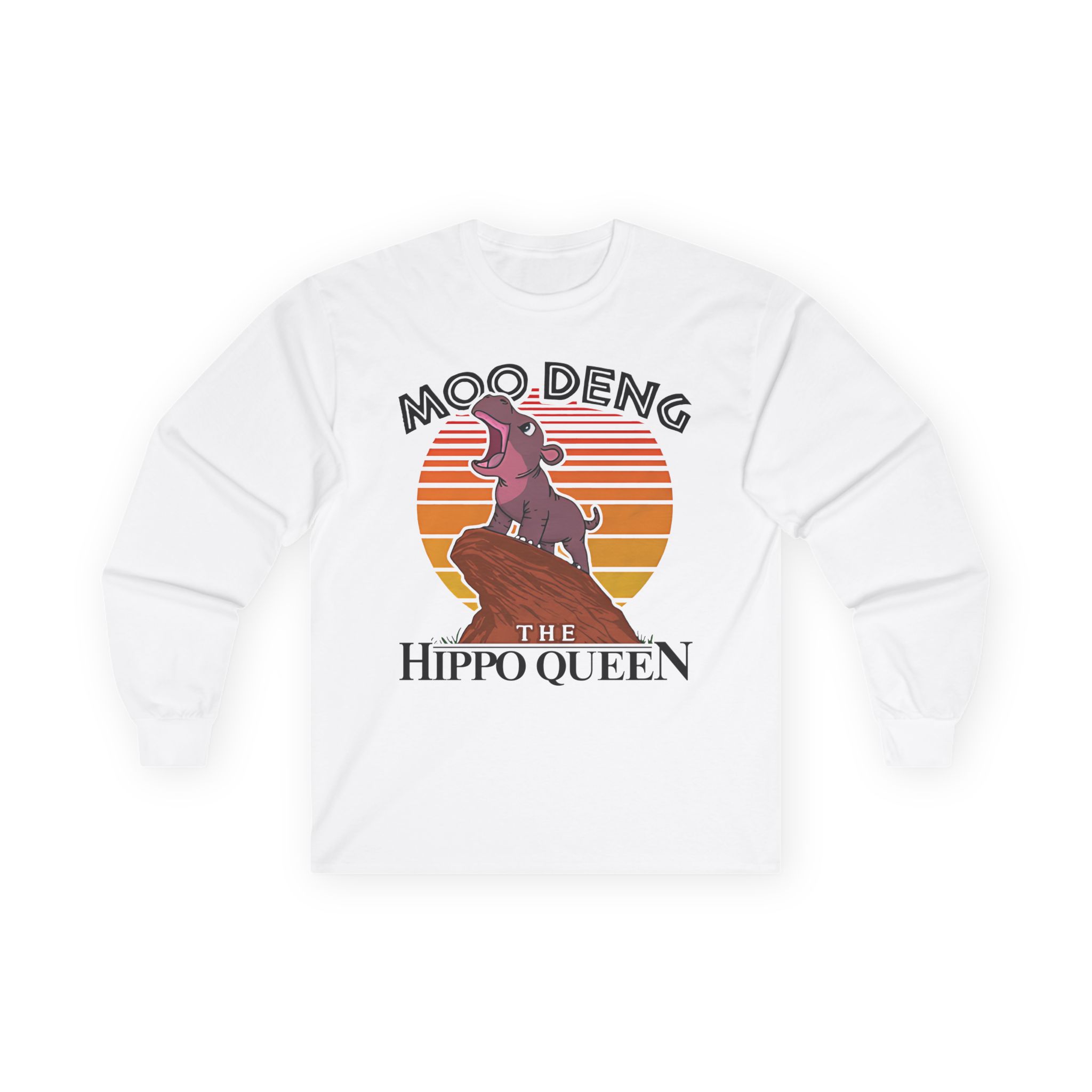 Moo Deng the Hippo Queen Unisex Ultra Cotton Long Sleeve Tee