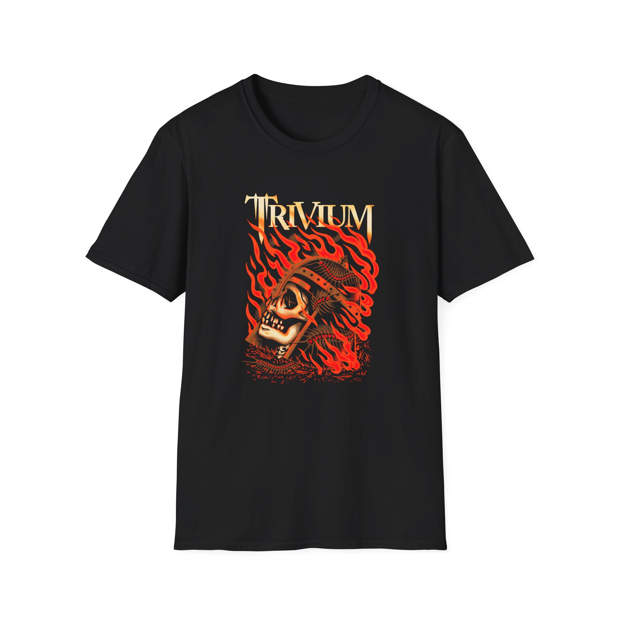 Trivium Flaming Skull Unisex Softstyle T-Shirt