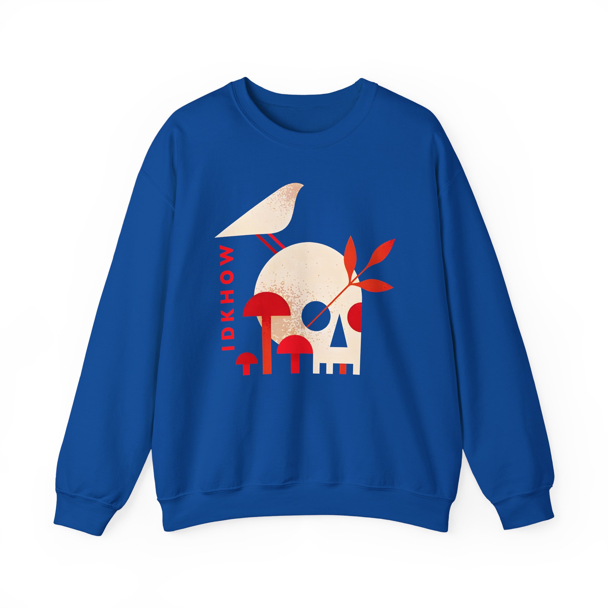 iDKHOW Skull Mushroom Unisex Heavy Blendâ„¢ Crewneck Sweatshirt