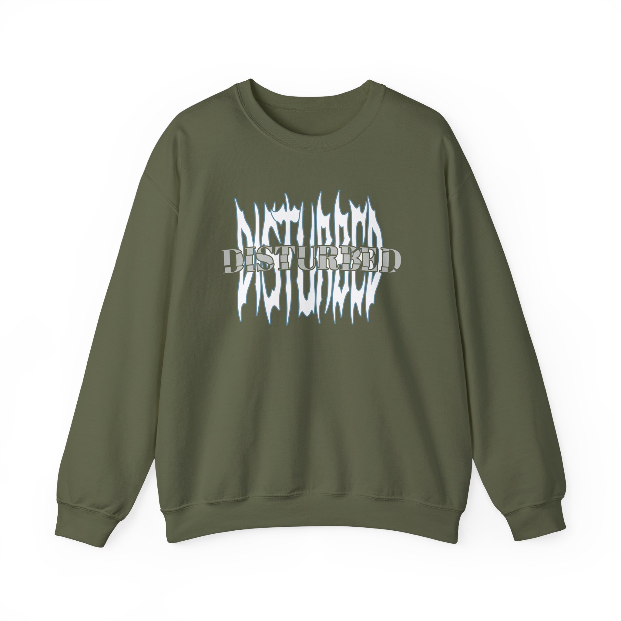 Disturbed Olive Glow Unisex Heavy Blendâ„¢ Crewneck Sweatshirt