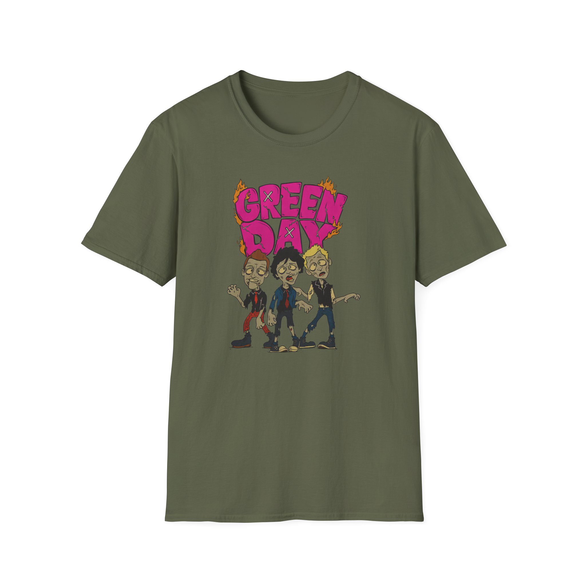 Green Day Walking Green Day Zombie Unisex Softstyle T-Shirt